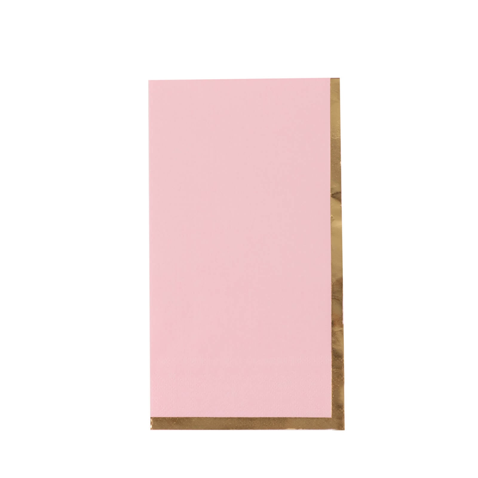 50-Piece 2-Ply Pink Paper Dinner Napkins with Stylish Gold Foil Edge