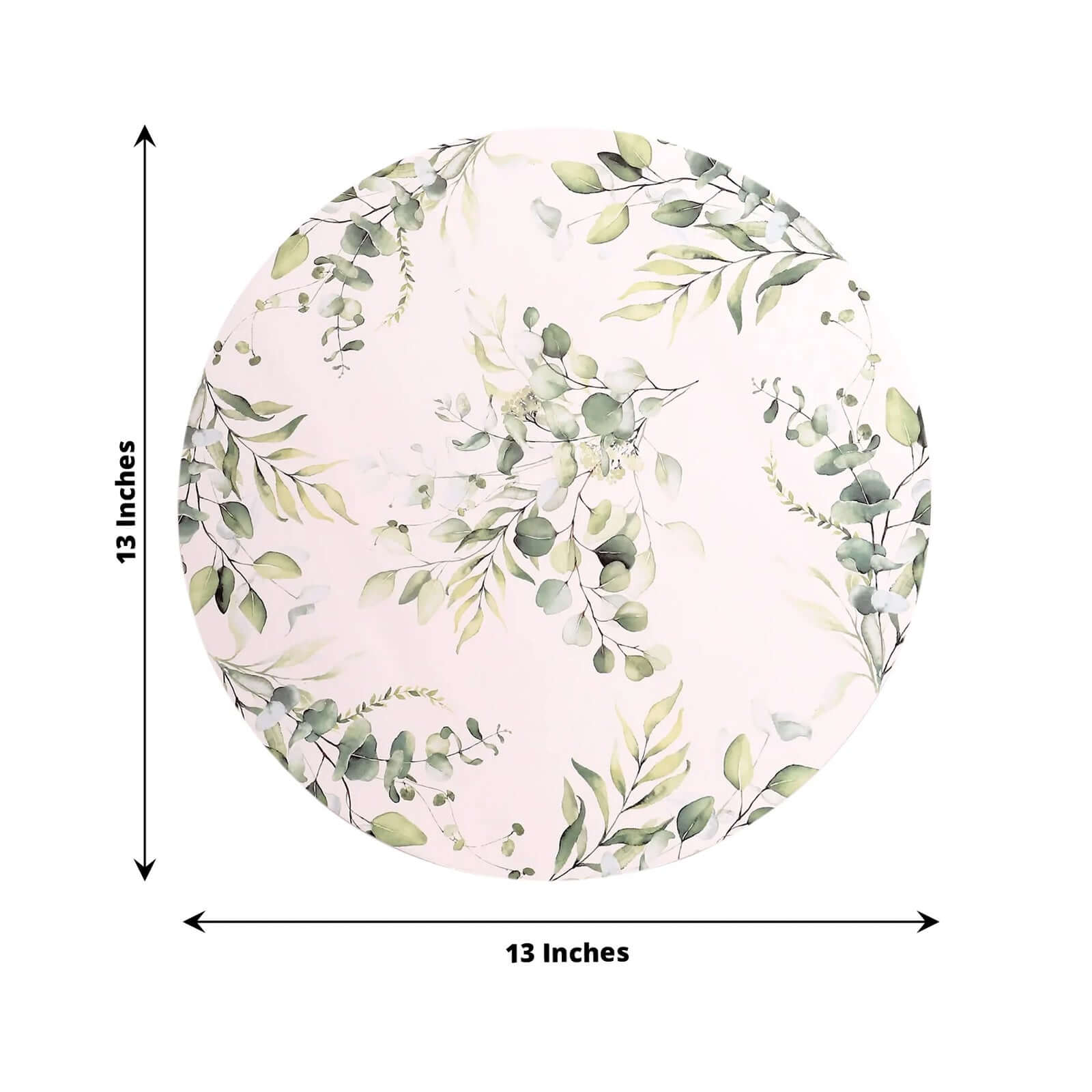 Hot Deal! 6-Pack 13-Inch Disposable Charger Plates with Eucalyptus Leaves Print, 700GSM Floral Paper Chargers