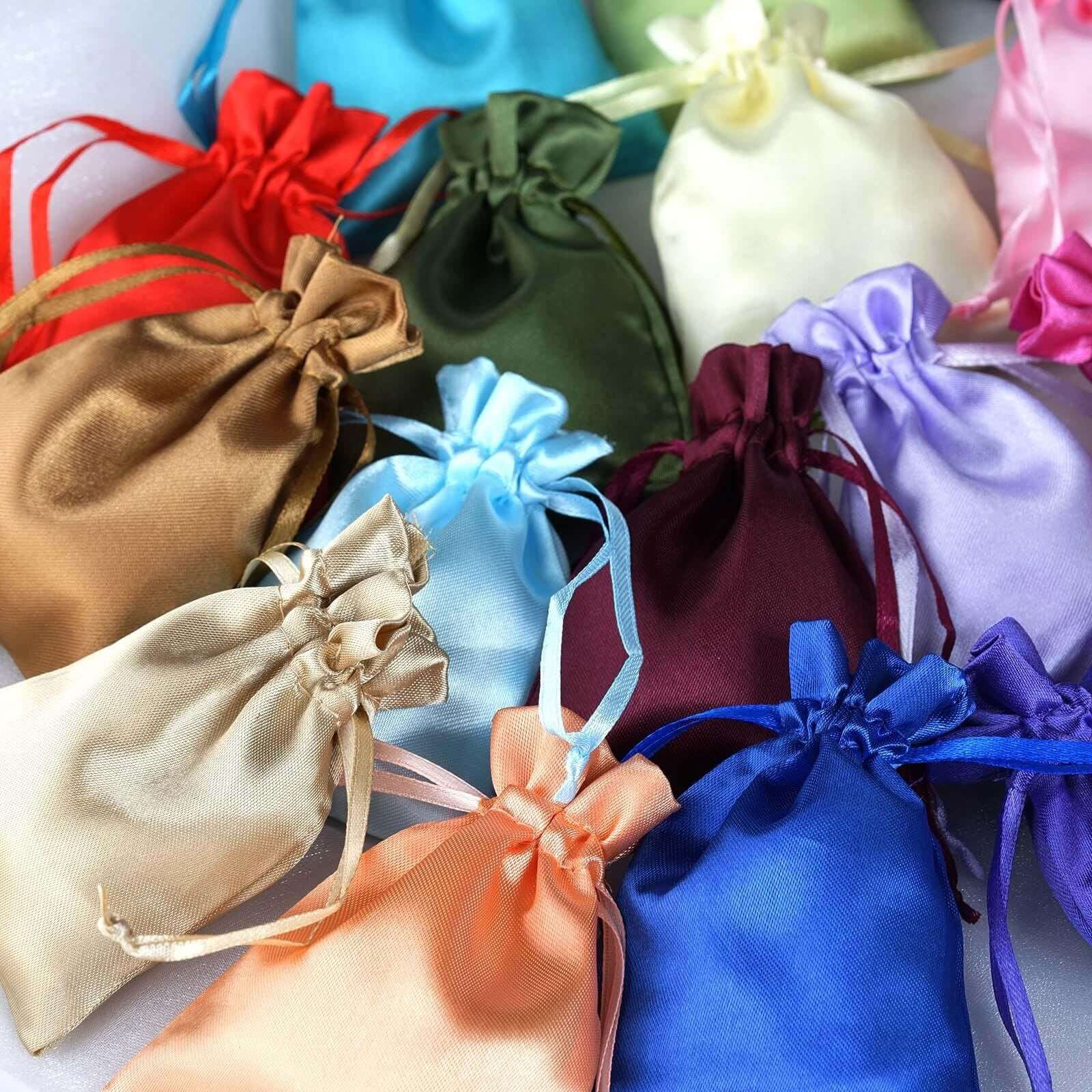 Get 12-Pack Royal Blue Satin Drawstring Bags Ideal for Wedding and Party Favors