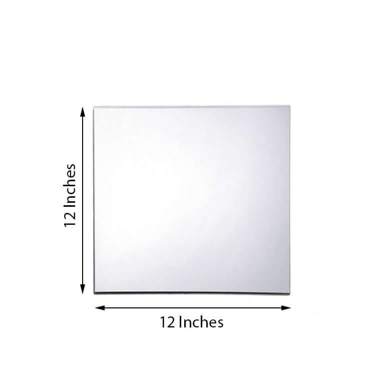 Hot Sale! 4-Pack Square Glass Wall-Hanging Mirrors for Table Centerpiece Decor