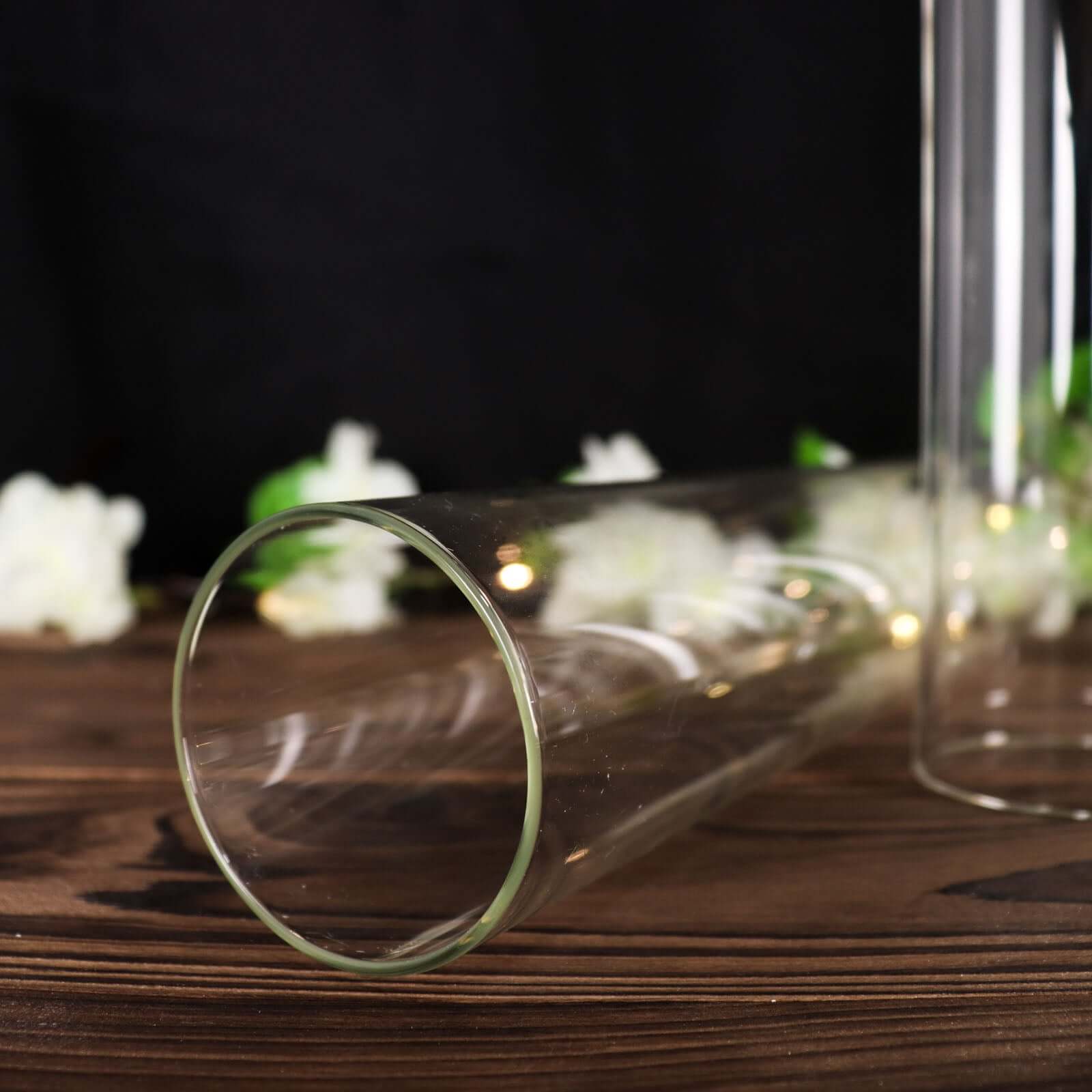 2-Pack Clear Glass Candelabra Shades - Ideal Table Centerpiece