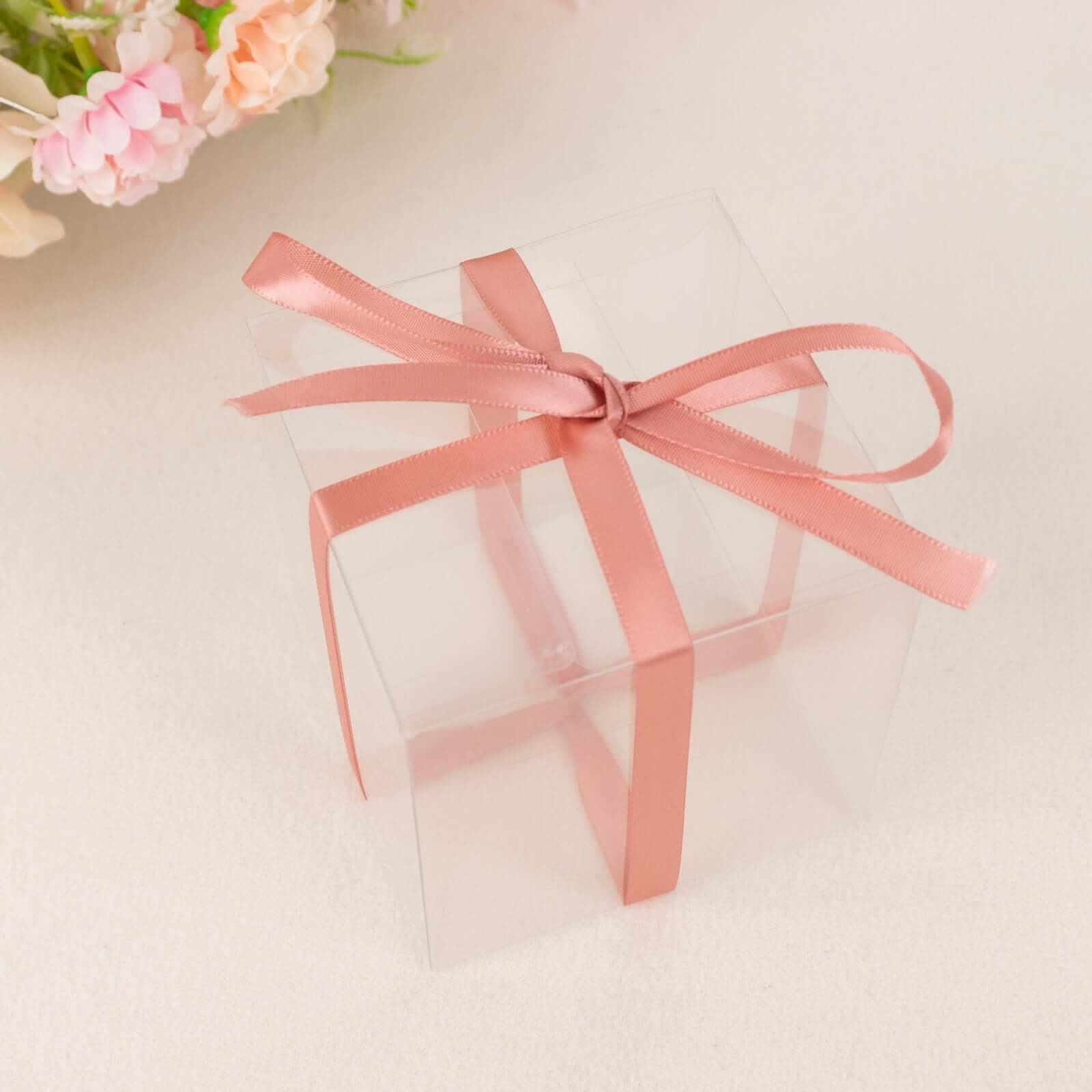 100-Yard 3/8-Inch Single-Faced Dusty Rose Decorative Satin Ribbon