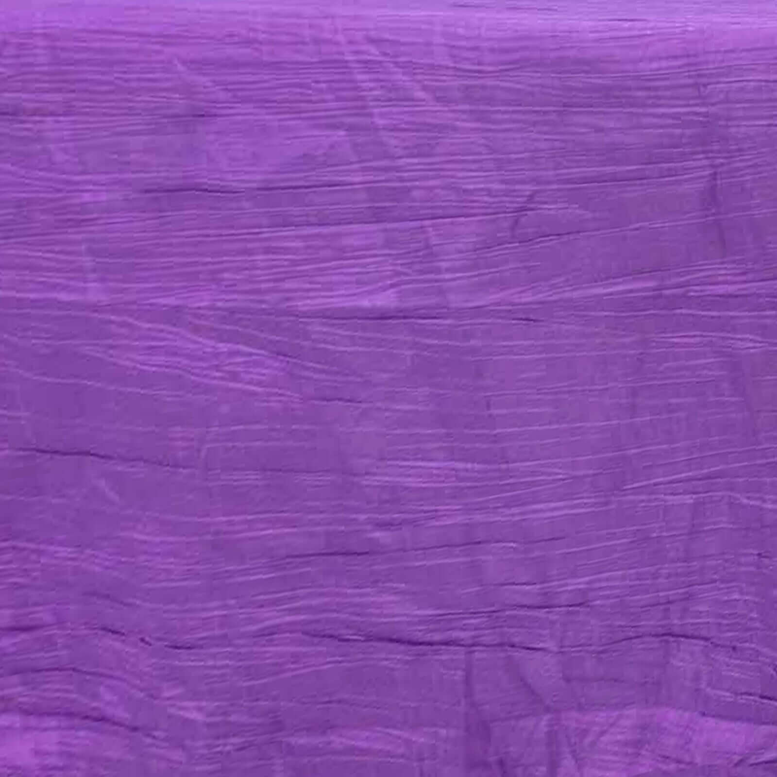 Purple Seamless Accordion Crinkle Taffeta Rectangle Tablecloth 90x132