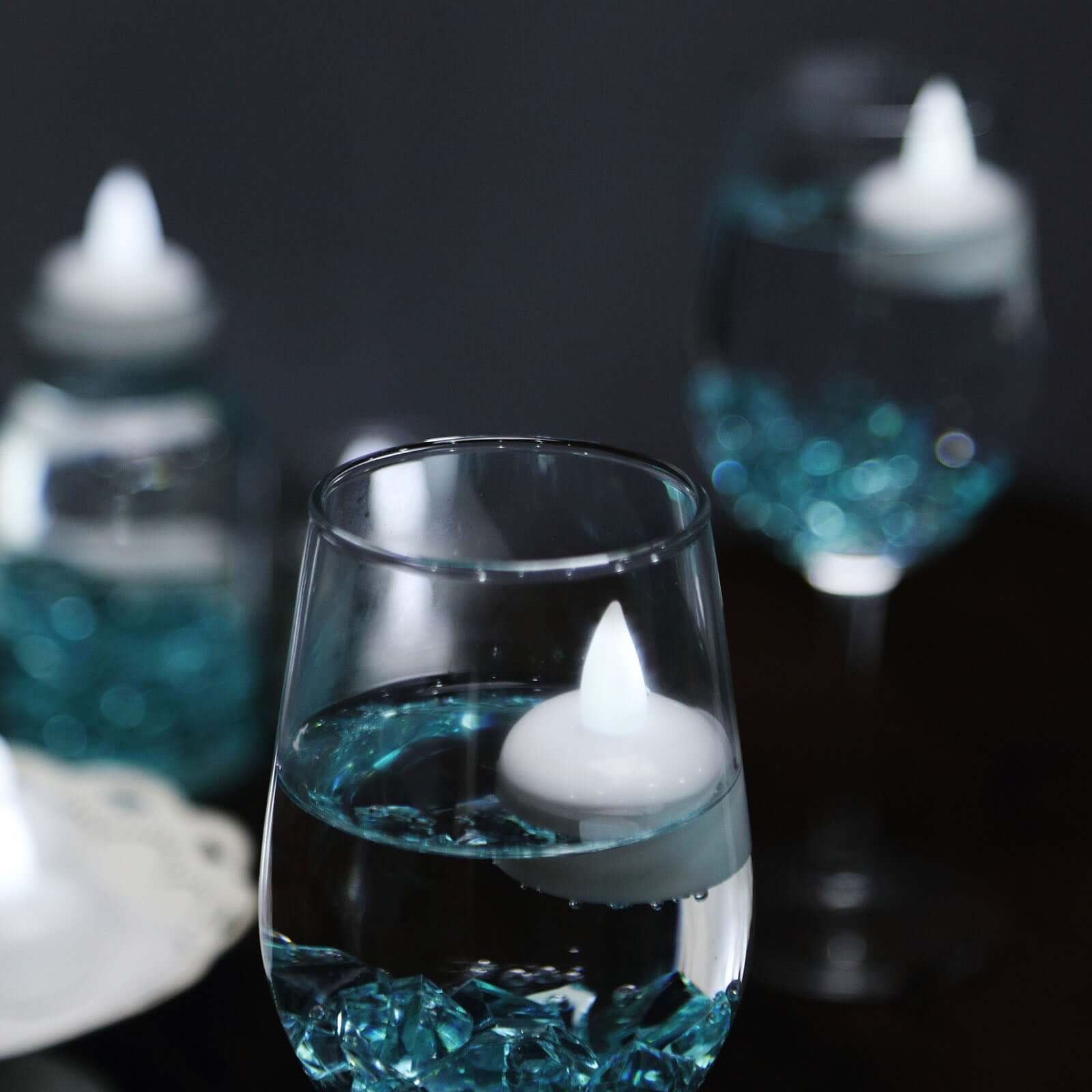 12-Pack Waterproof White Flameless Floating LED Tealight Candles