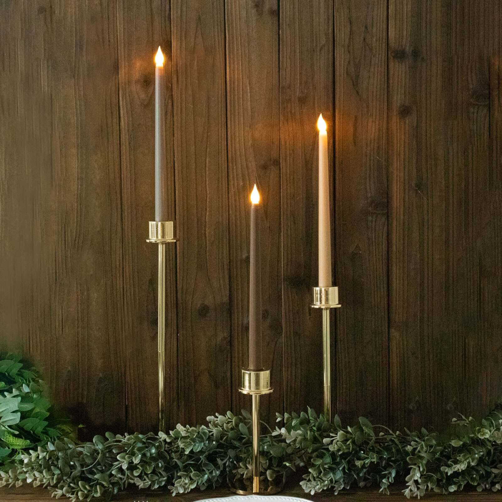 Hot Deal! 3-Pack Flameless LED Taper Candles with Warm Flickering Light, 11 Inches