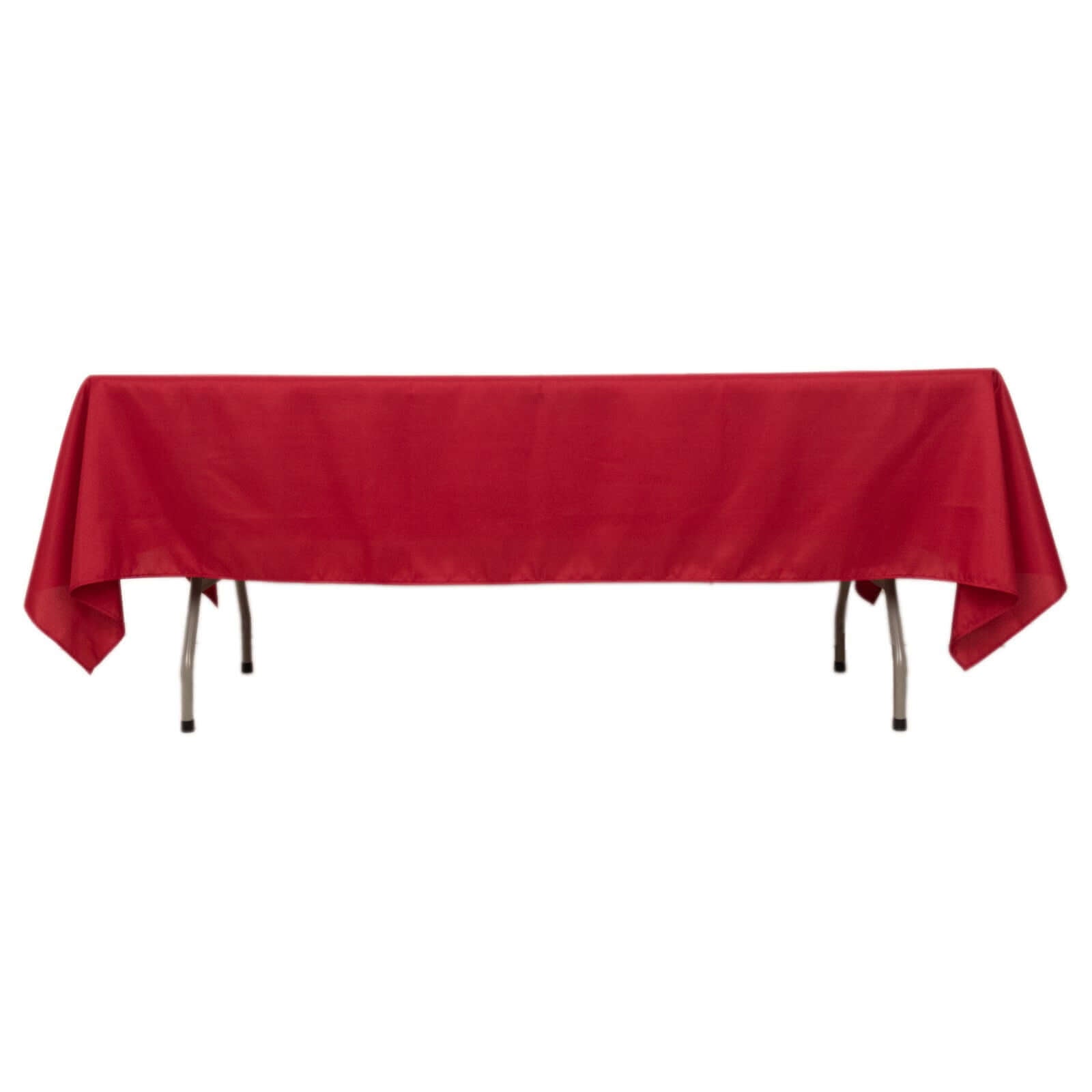 Stylish & Durable Wine Polyester 60x102 Rectangle Tablecloth - Great Deal!