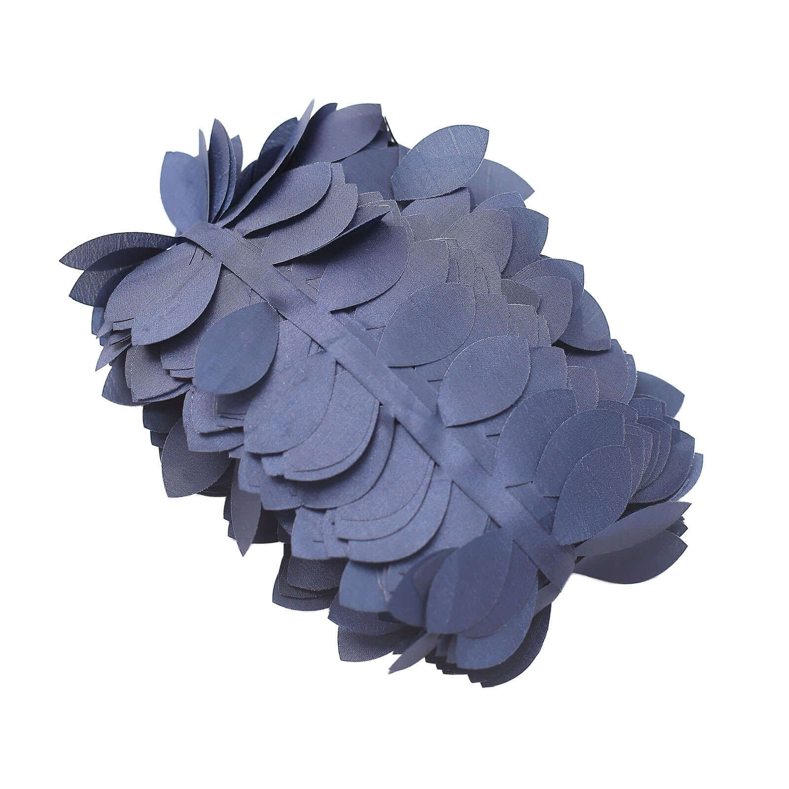 Navy Blue Taffeta Ribbon Sash with 4 - Leaf Petal Design, 50ft - Ideal for Decor