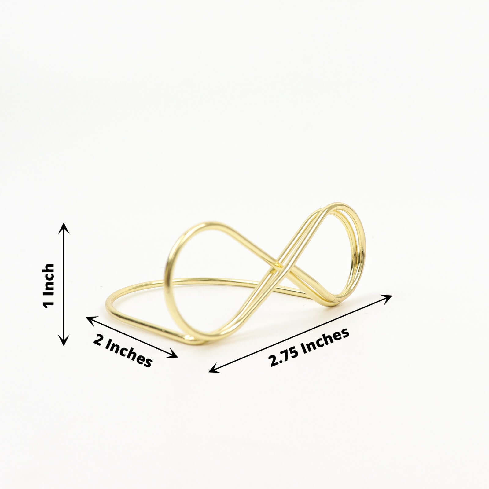 Hot Deal! 10-Pack Gold Metal Infinity Design Card Holder Stands for Weddings and Events