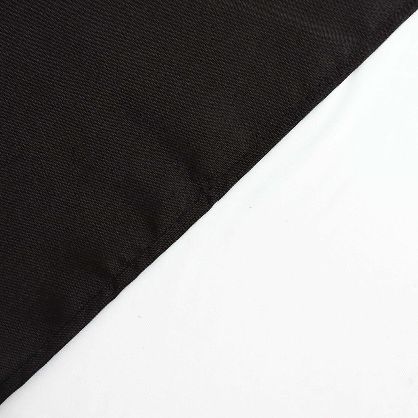 Black Polyester Rectangle Tablecloth 60x126 - Wrinkle-Free Cover for Weddings and Parties, Great Deal!