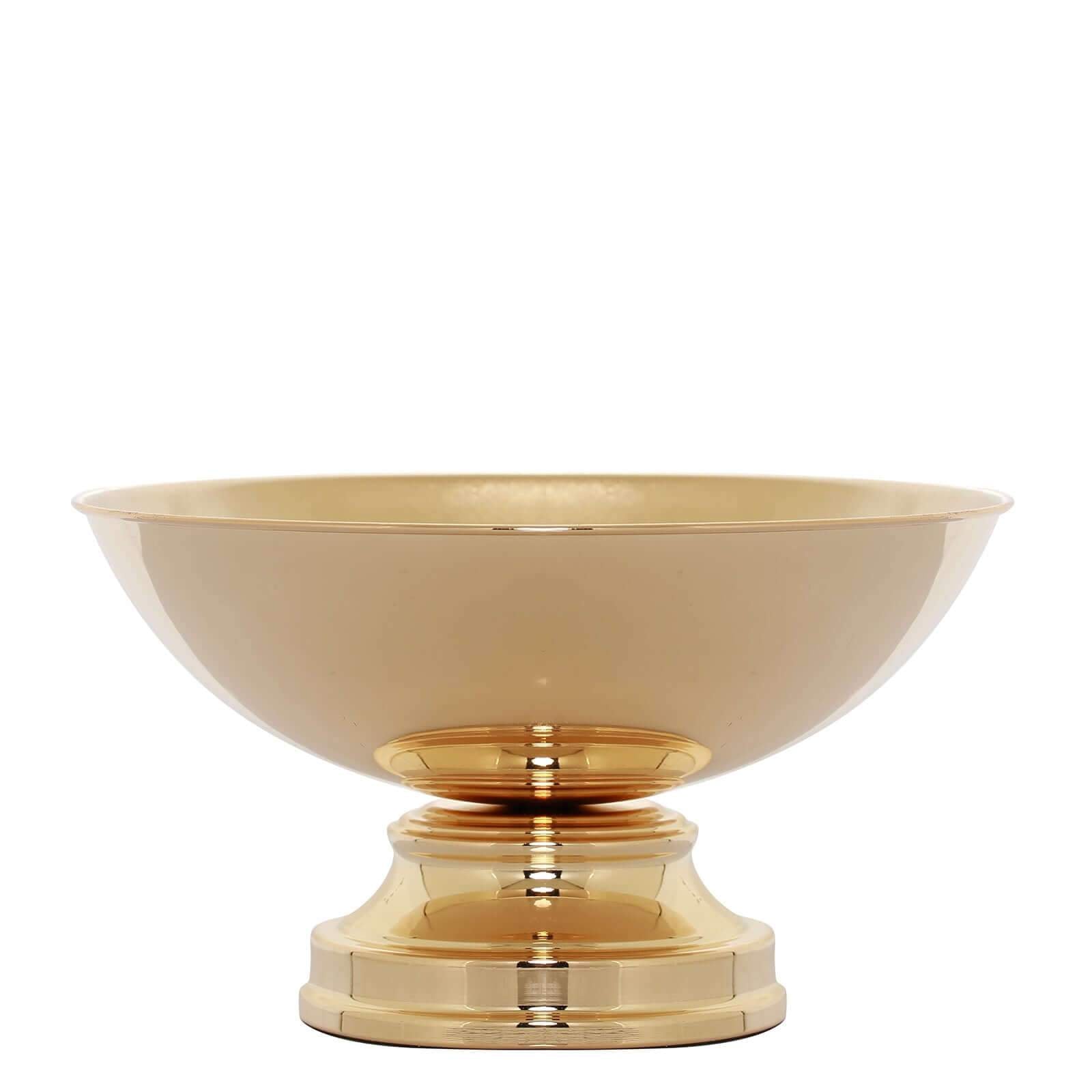 Hot Sale! Gold Metal Round Pedestal Flower Pot - 12