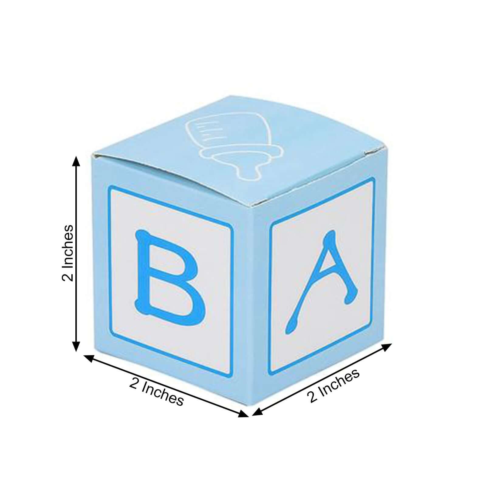25-Pack Light Blue Baby Shower Candy Gift Boxes - Perfect Party Favors