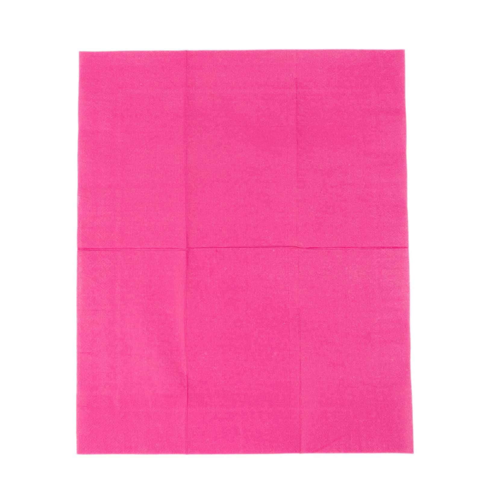Hot Deal! 50-Pack Fuchsia Soft 2-Ply Disposable Cocktail Napkins for Weddings