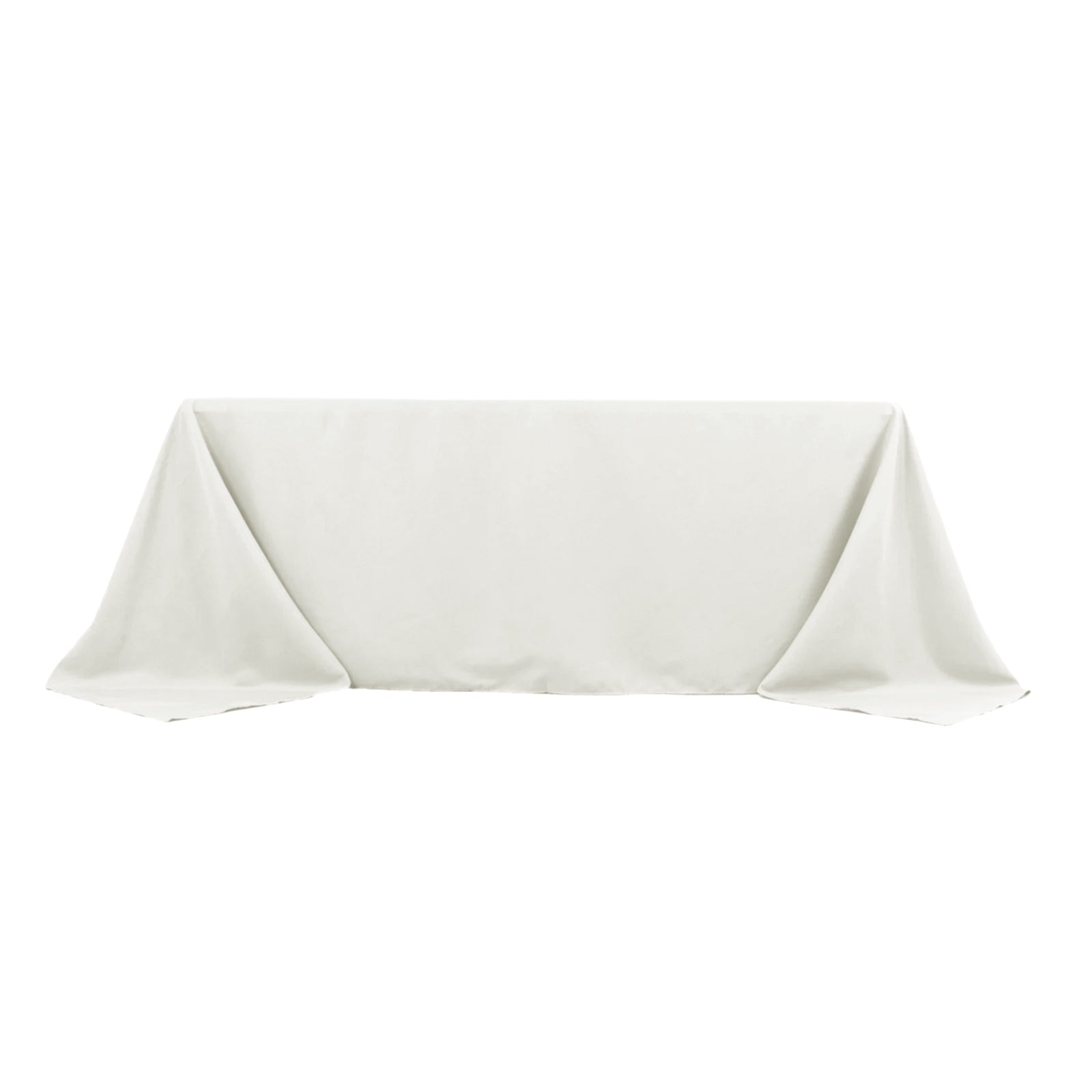 Hot Deal! Seamless 220GSM Stain-Resistant Ivory Premium Polyester 90x132 Rectangle Tablecloth