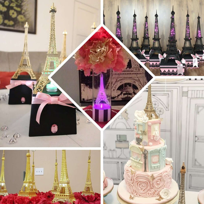 Hot Sale! Stylish Metal Rose Gold Eiffel Tower Table Centerpiece for Party Cake Toppers