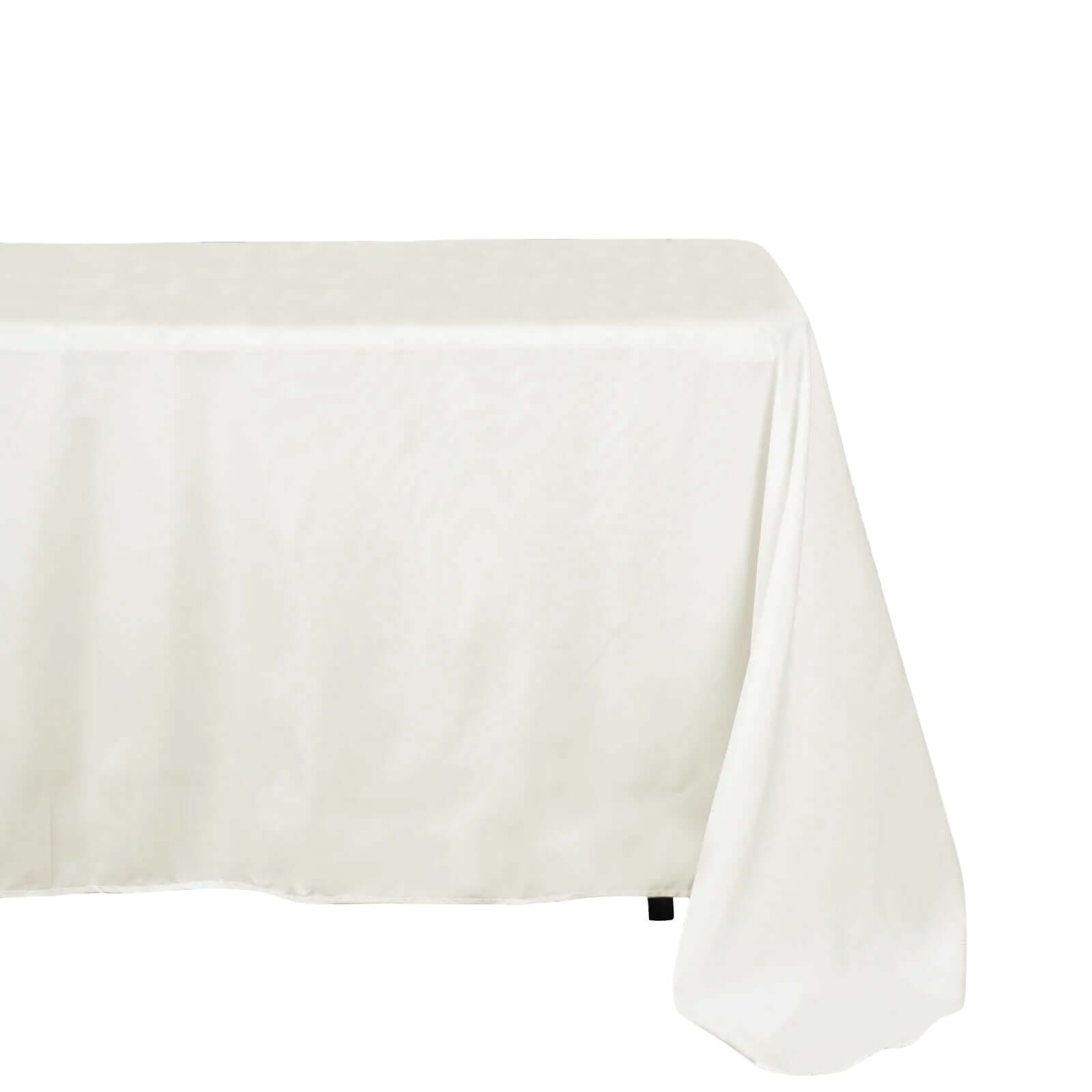 Ivory Polyester Rectangle Tablecloth 72x120 - Durable & Stylish, Ideal for Events