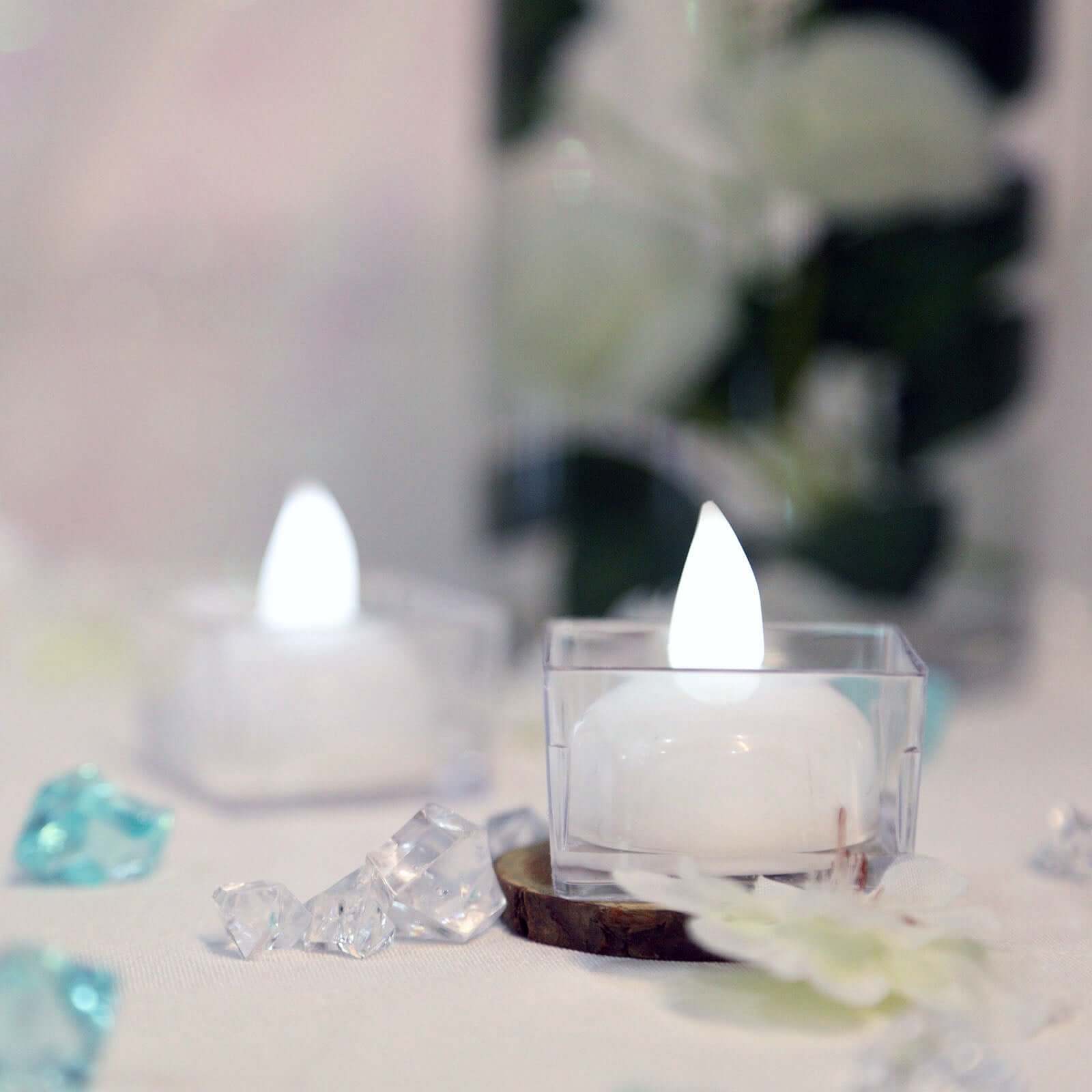 12-Pack Waterproof White Flameless Floating LED Tealight Candles