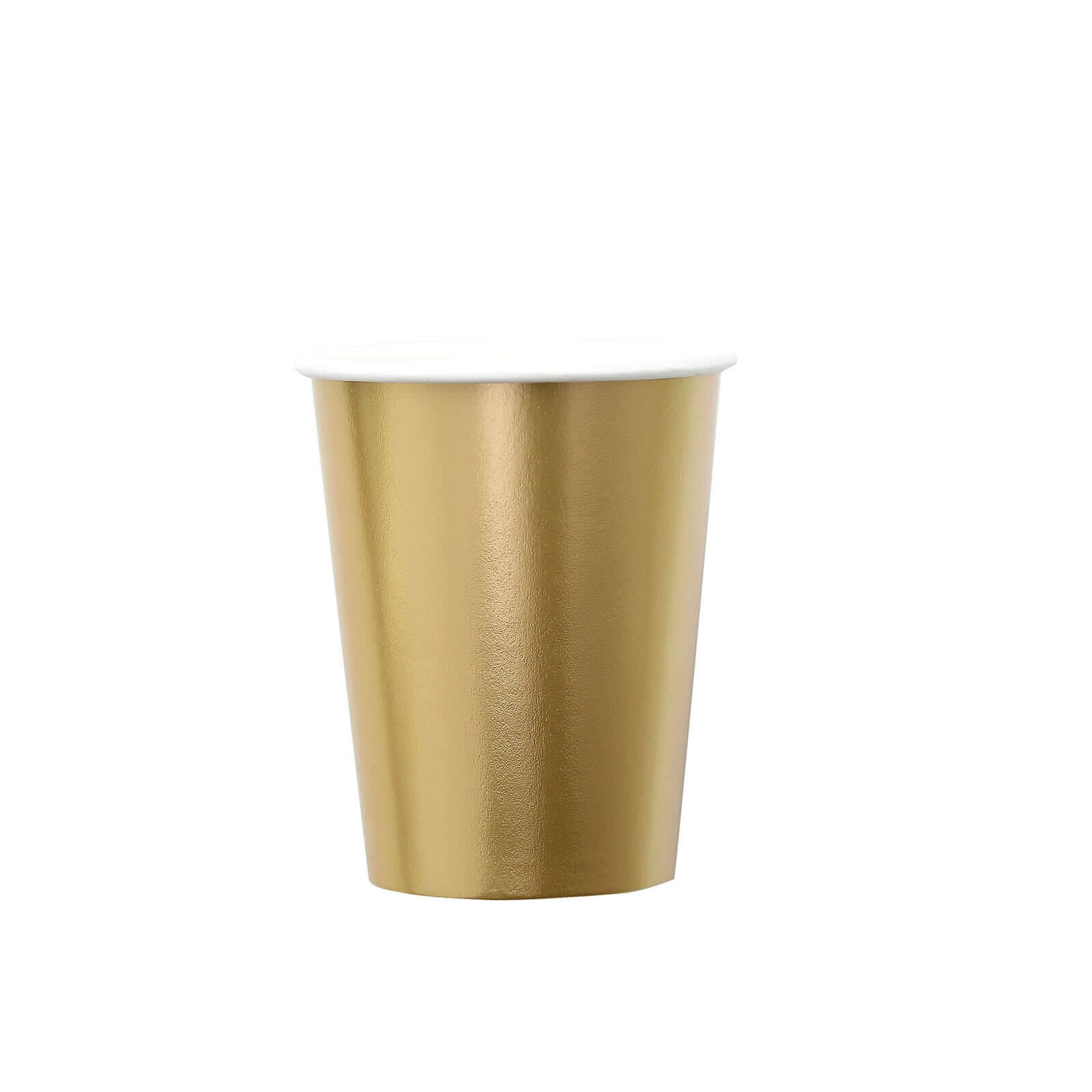Get 24-Pack 9oz Metallic Gold Disposable Paper Cups for Hot & Cold Drinks