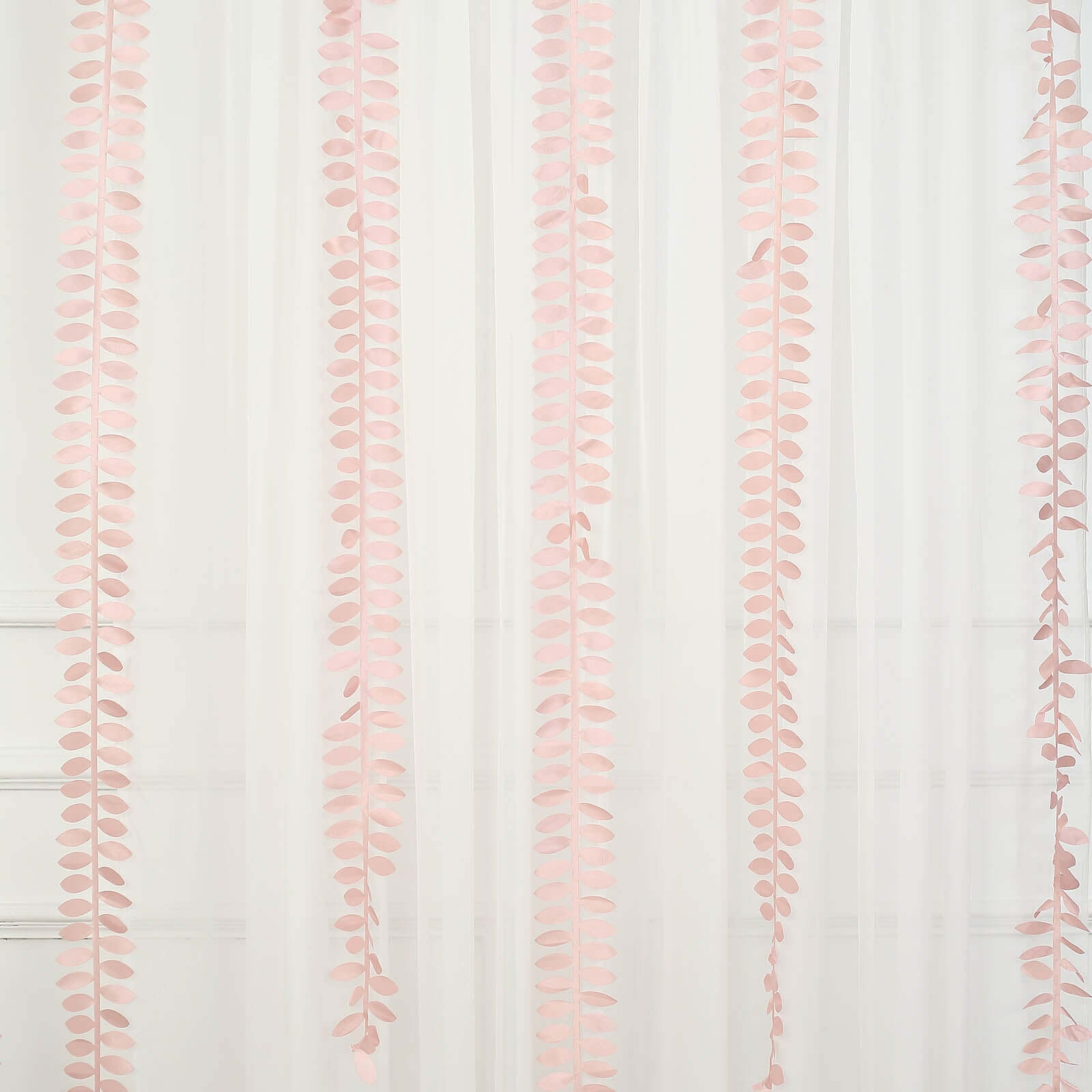50ft Dusty Rose Taffeta Ribbon Sash with Four - Leaf Petal Design for Elegant Decor