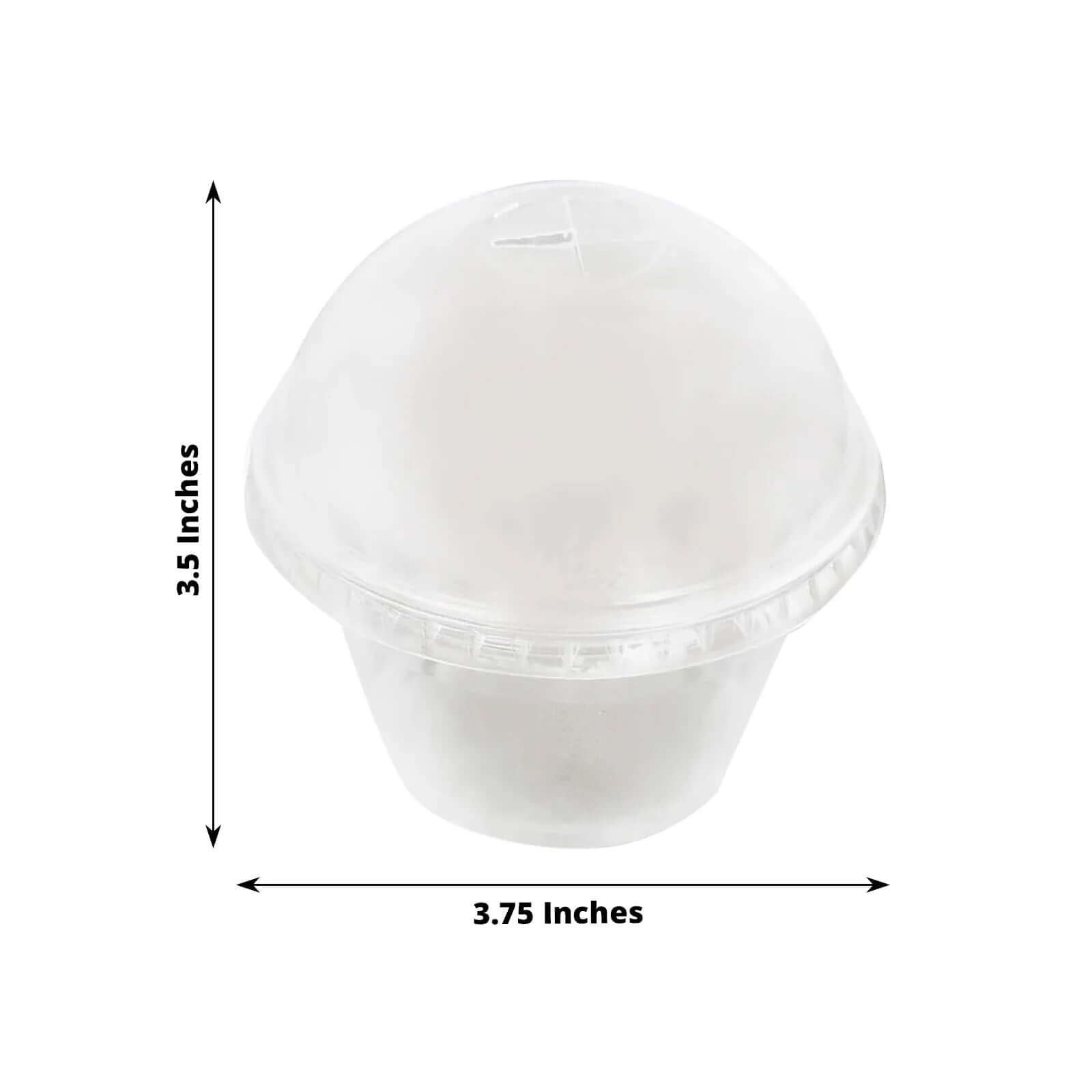 Hot! 50-Pack 7oz Clear Plastic Dessert Parfait Cups with Dome Lids for Ice Cream