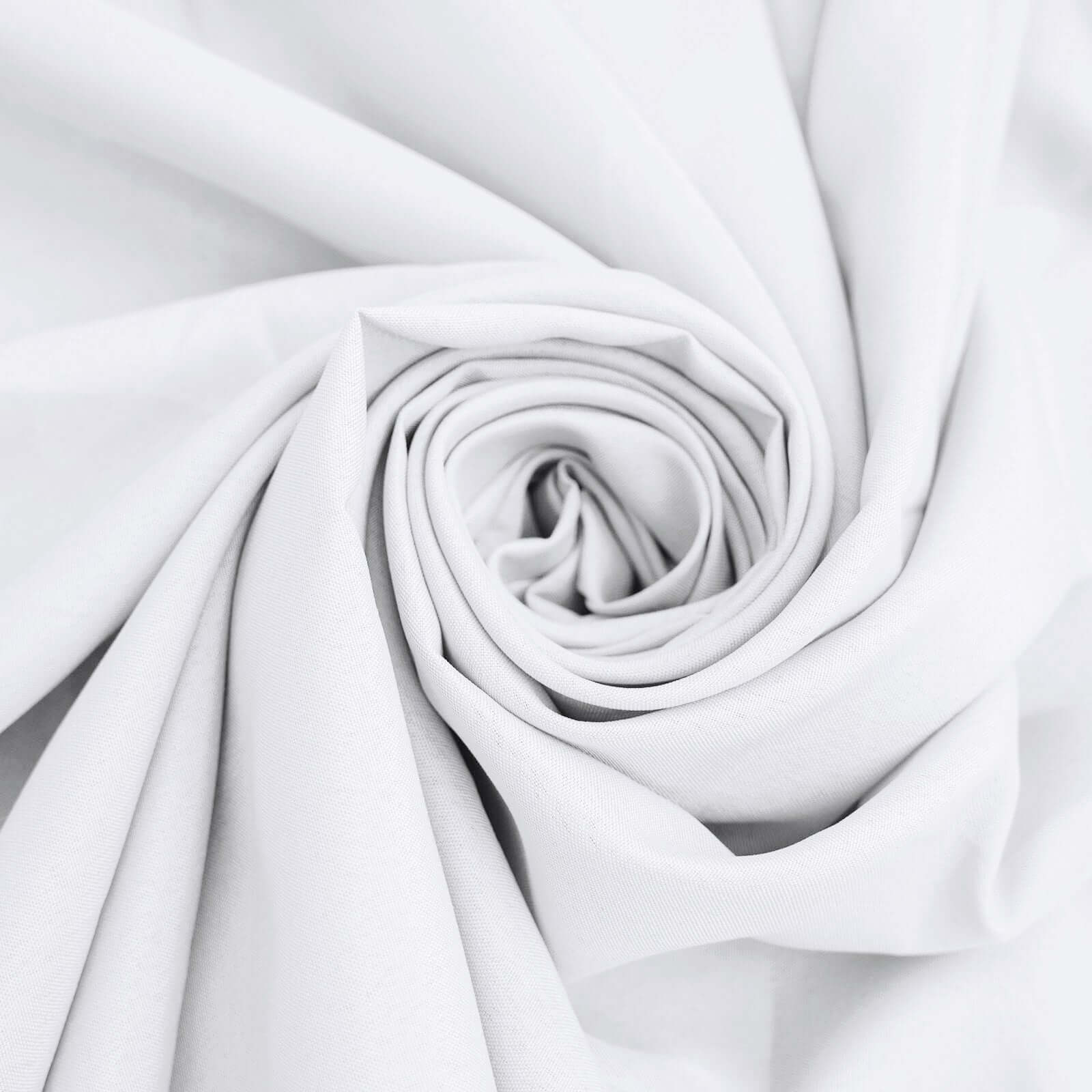Get This White 90x132 Polyester Rectangle Tablecloth for Luxurious Celebrations