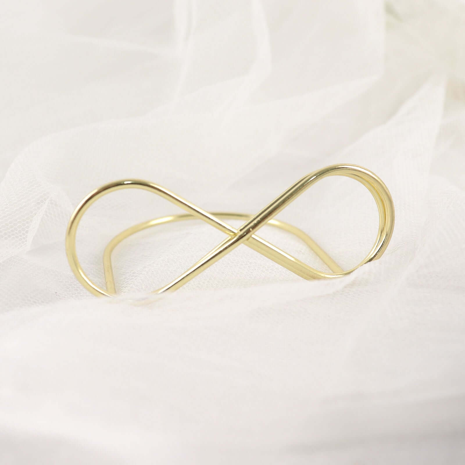 Hot Deal! 10-Pack Gold Metal Infinity Design Card Holder Stands for Weddings and Events
