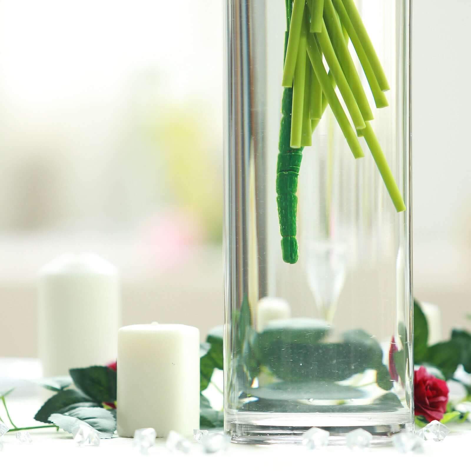 Amazing 6-Pack Clear Glass Cylinder Flower Vases - Ideal Stylish Centerpieces for Weddings