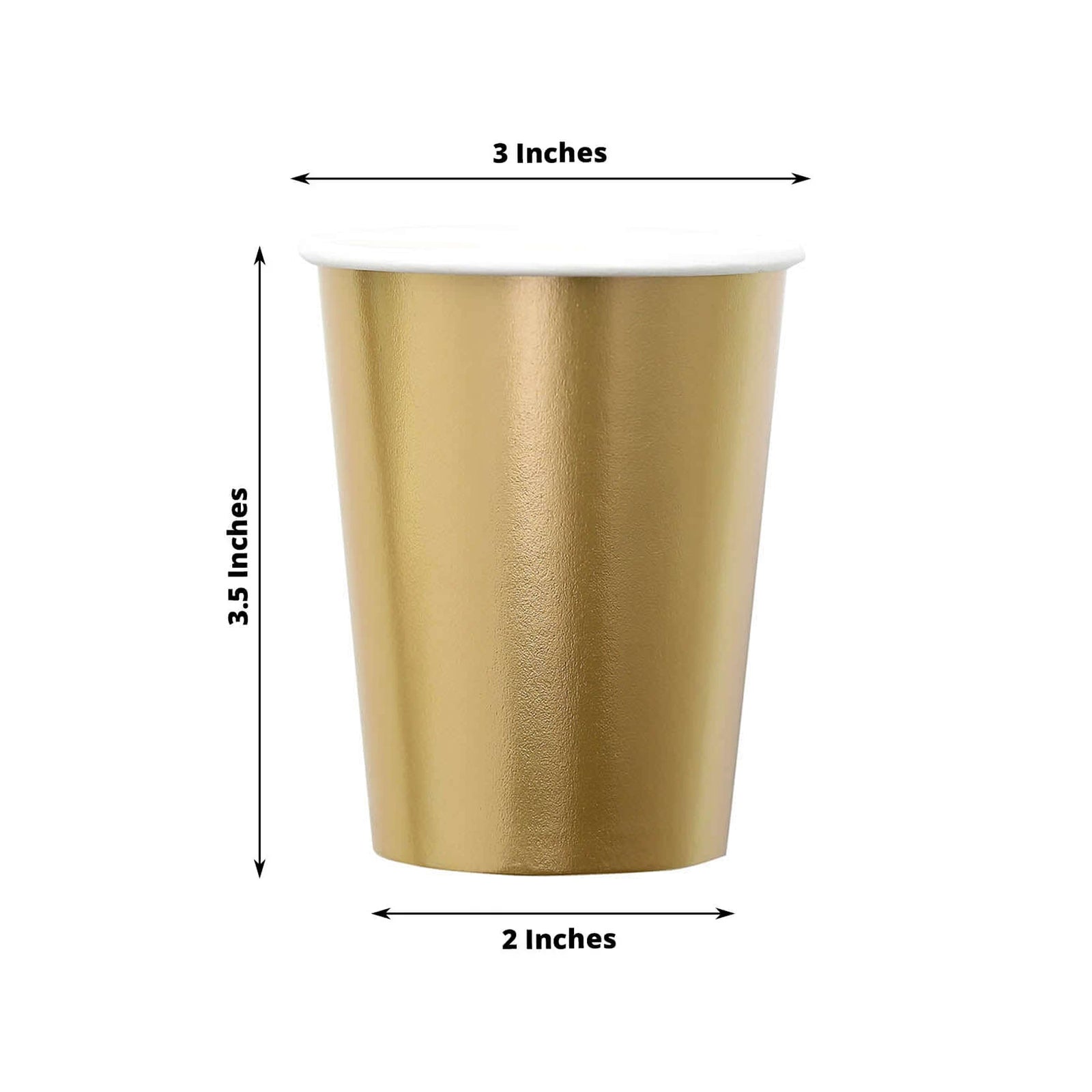 Get 24-Pack 9oz Metallic Gold Disposable Paper Cups for Hot & Cold Drinks
