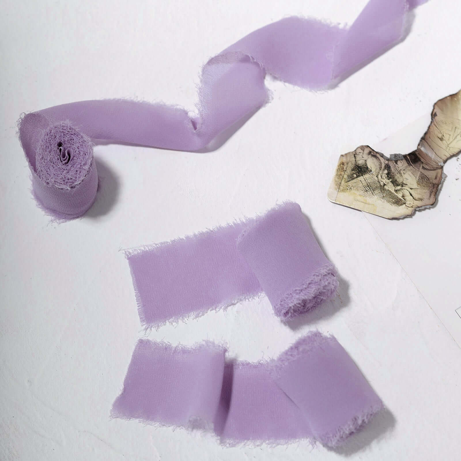 2-Pack 6yd Violet Amethyst Silk-Like Chiffon Linen Ribbon Rolls - Ideal for Weddings & Gifts