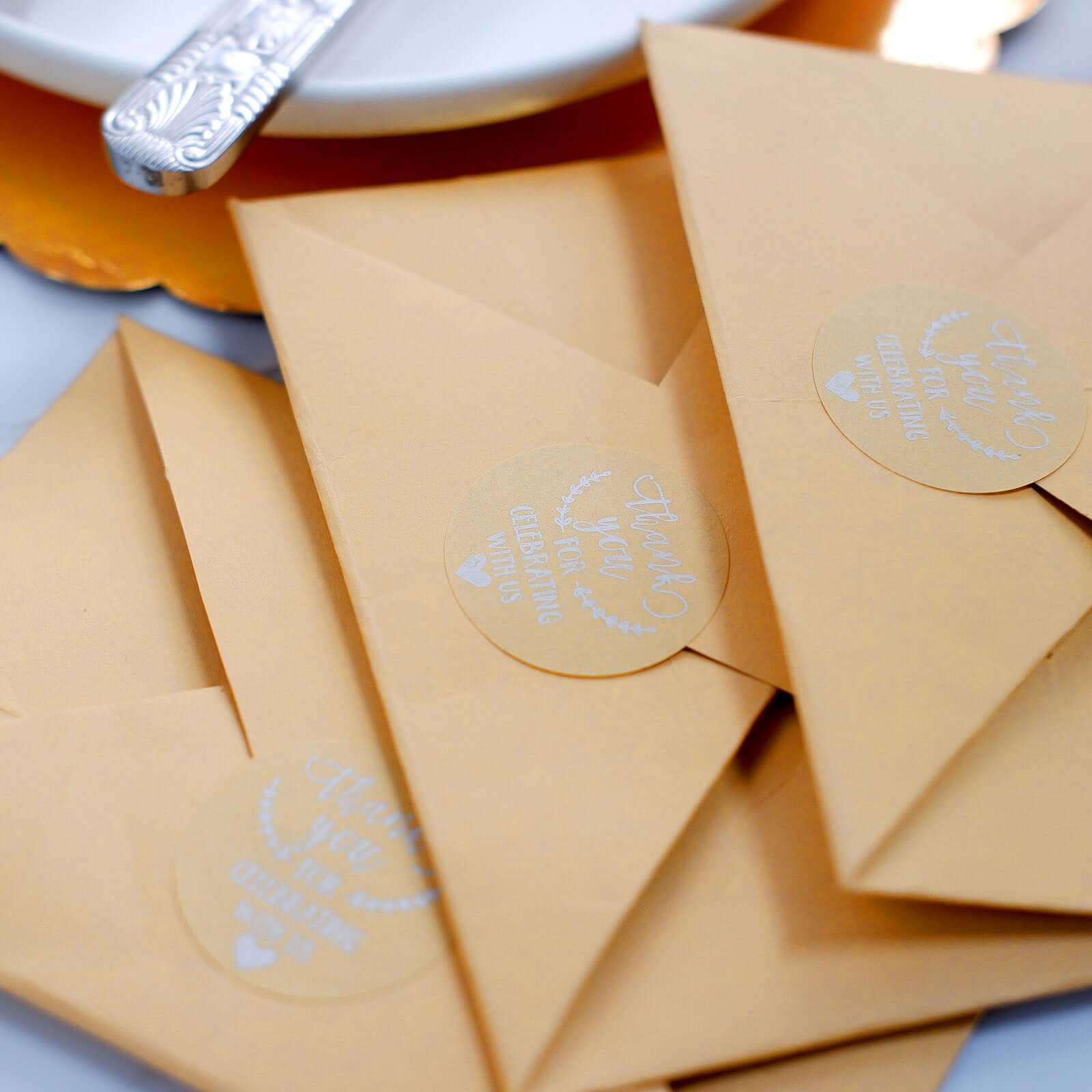 500 Pcs 1.5-Inch Round Thank You Stickers Roll for Wedding Favors and Envelope Seals