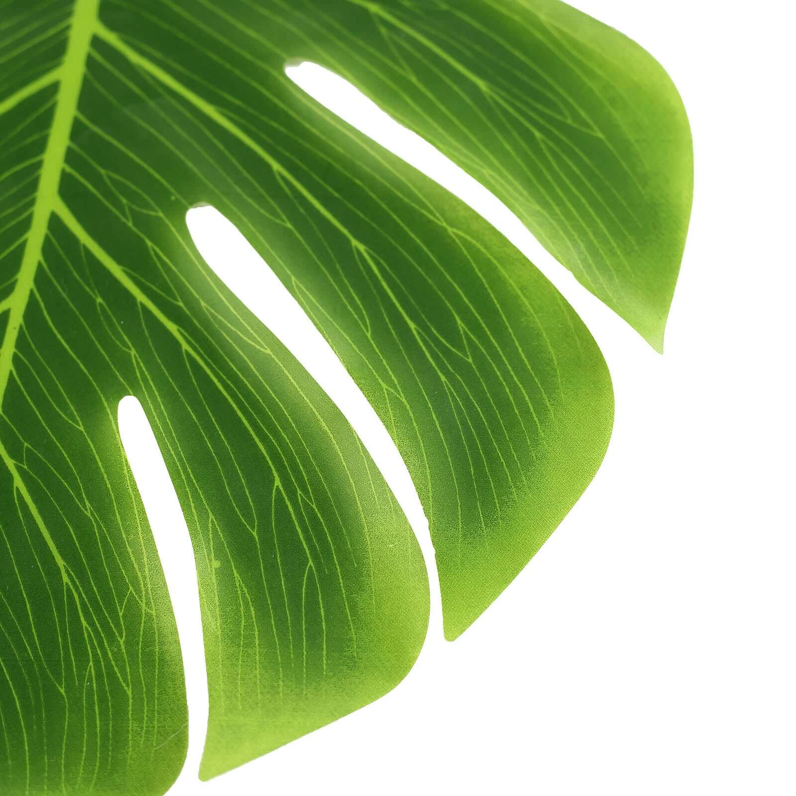Hot Deal! 12-Pack Large Green Artificial Monstera Palm Leaves for Summer Theme Parties