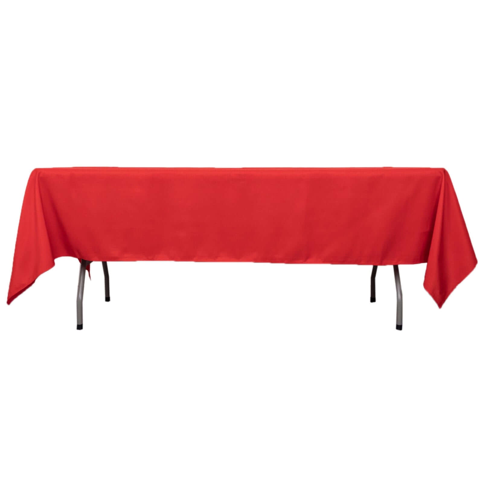 Hot! Durable Red 60x102 Premium Polyester Rectangle Tablecloth - 220GSM Wrinkle-Resistant
