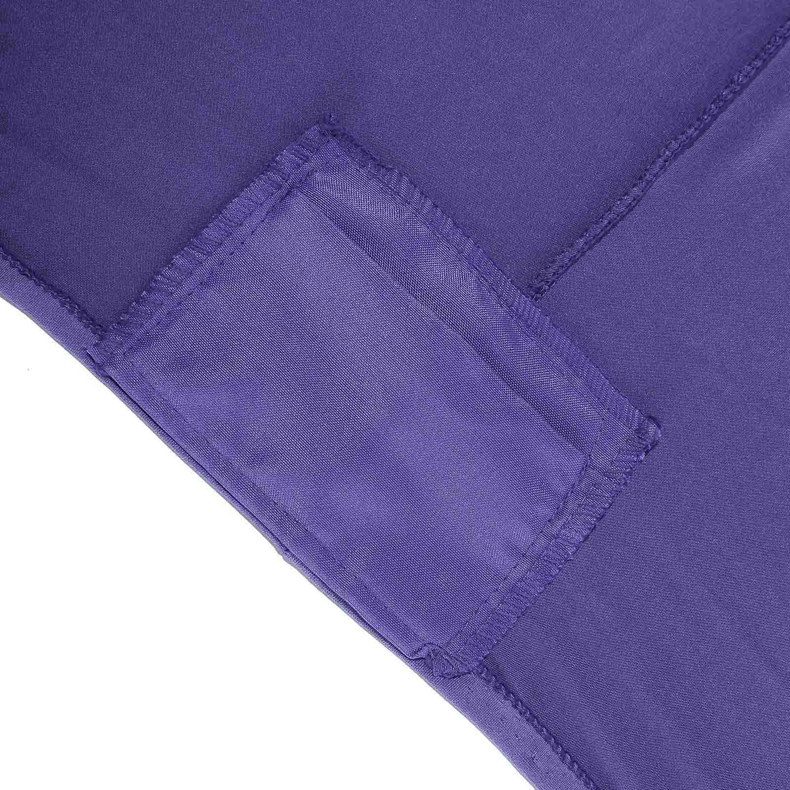 Purple Durable Stretch Spandex 96x30 Rectangle Table Cover - Ideal for Events