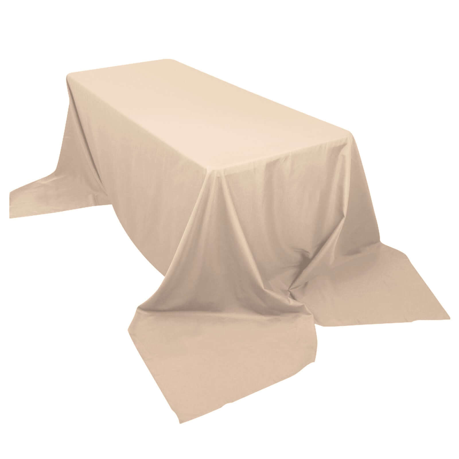 Wrinkle-Resistant Seamless Nude Polyester Rectangle Tablecloth 90x156
