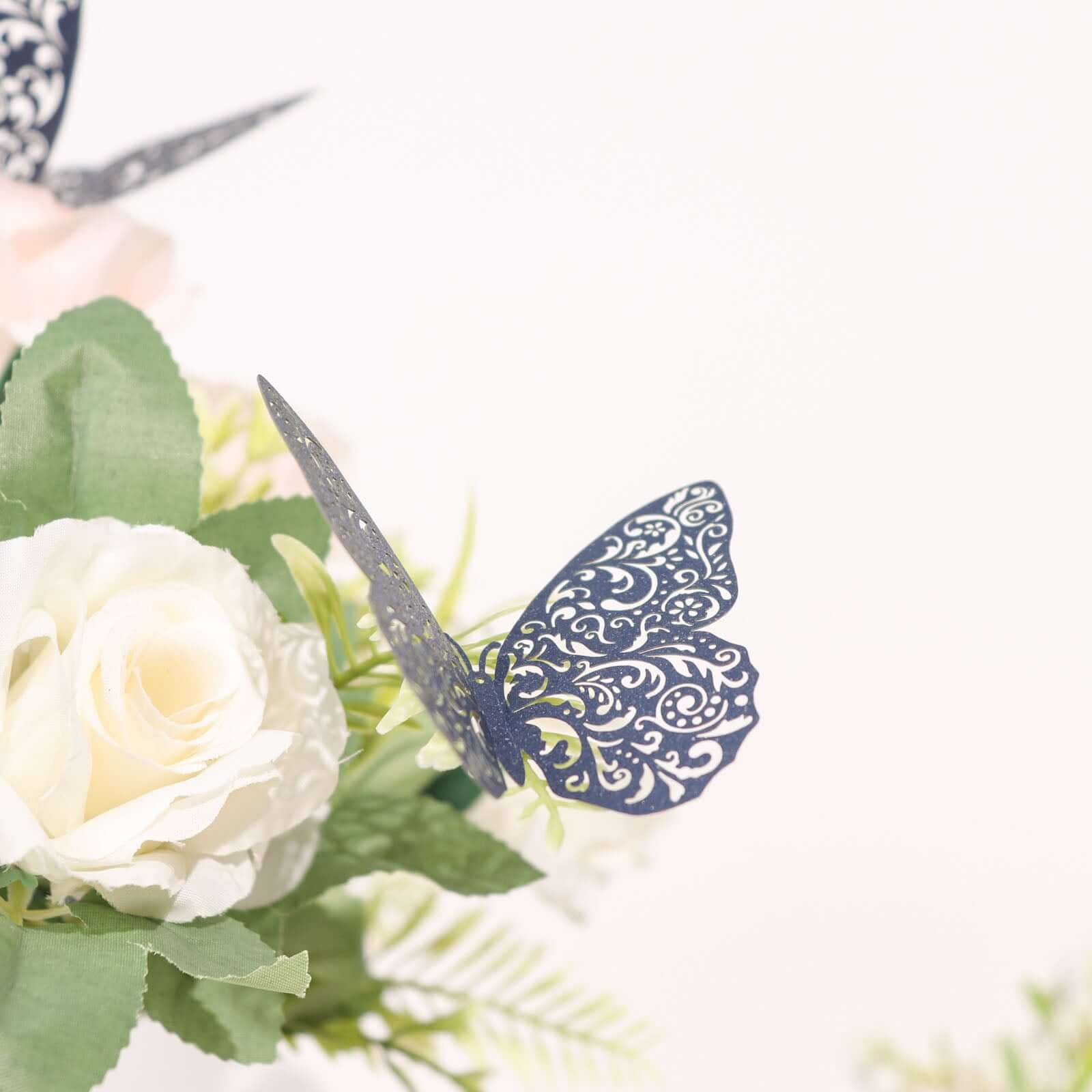Hot Sale! 12-Pack Navy Blue 3D Butterfly Wall Decals - DIY Removable Stickers for Eye-Catching Decor