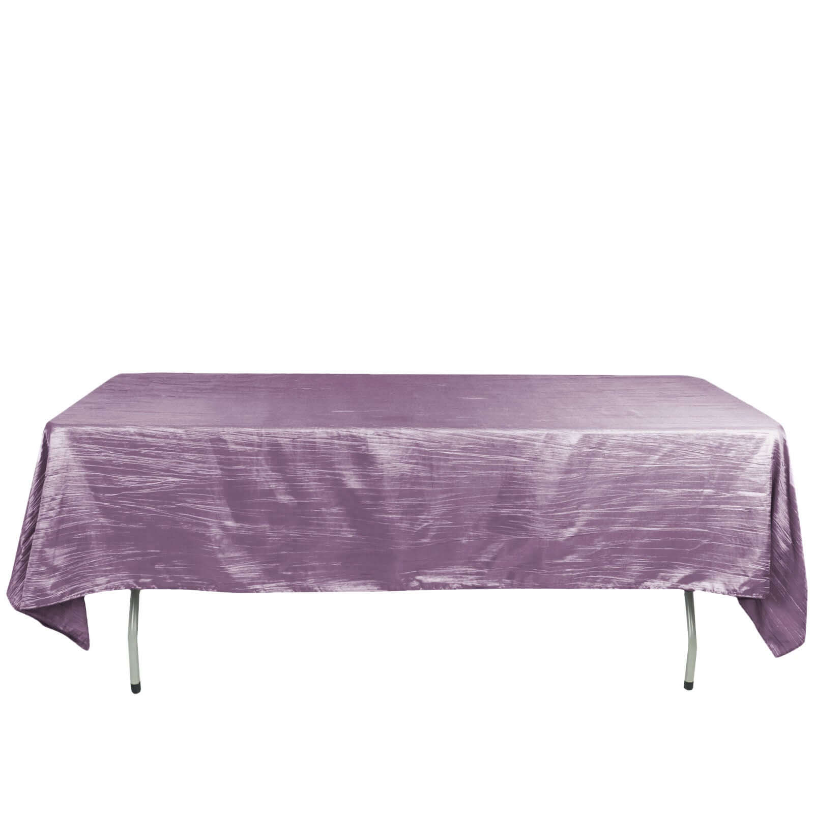 Violet Amethyst Accordion Crinkle Taffeta 60x102 Rectangle Tablecloth