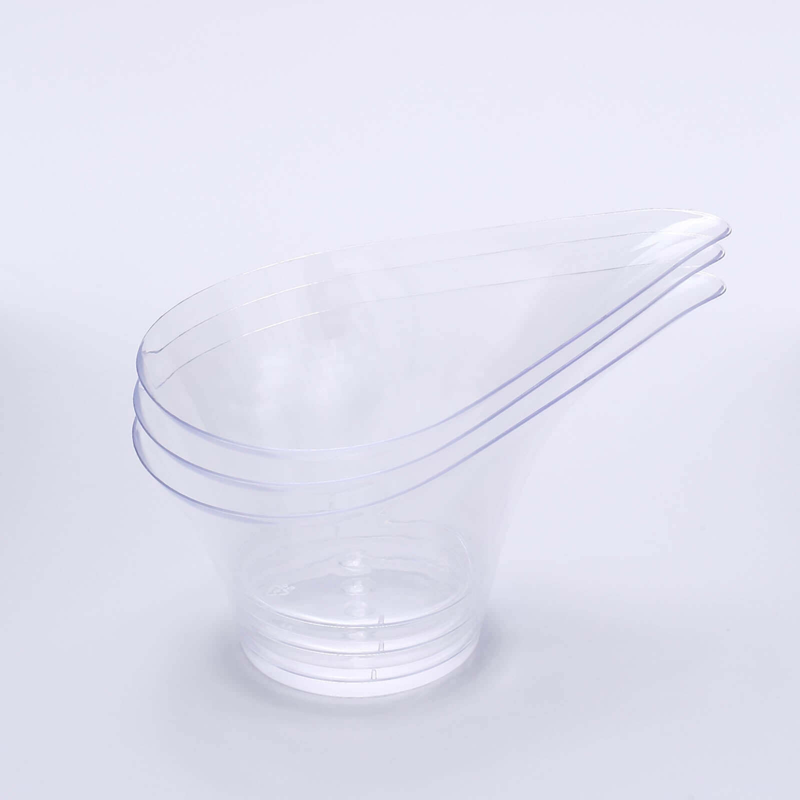 24-Pack Clear Plastic Disposable Mini Dessert Cups with Teardrop Top for Parties - 3oz