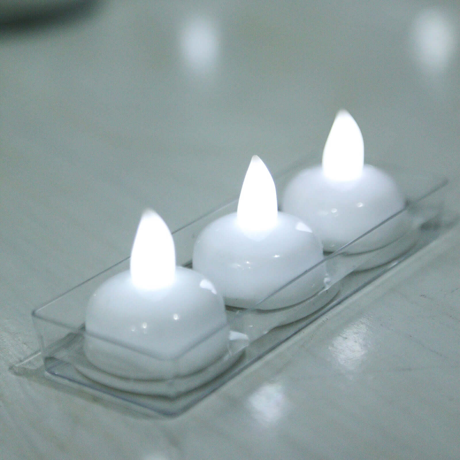 12-Pack Waterproof White Flameless Floating LED Tealight Candles