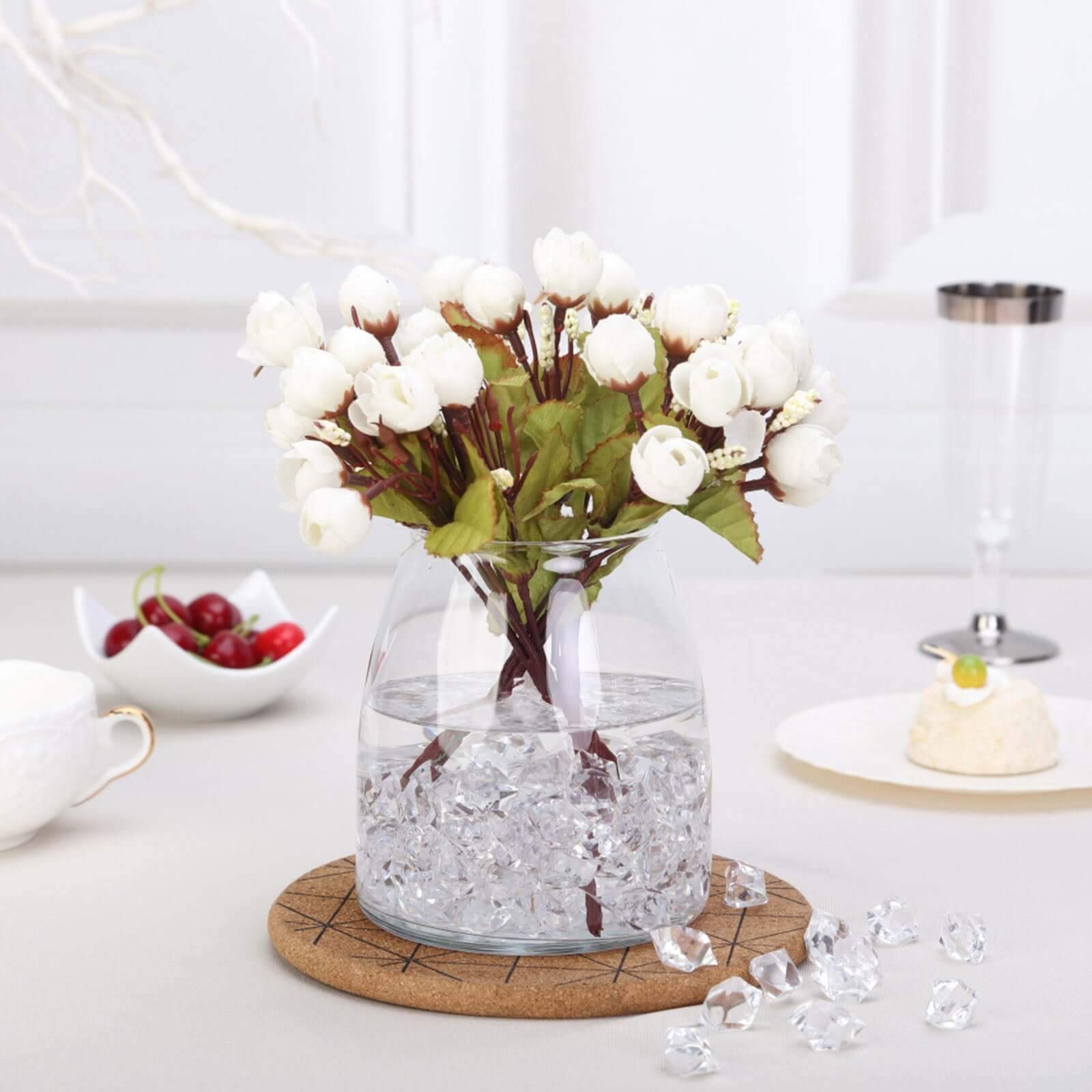 300 Pcs Large Clear Acrylic Ice Bead Vase Fillers - Ideal for Event Decor & DIY Crafts