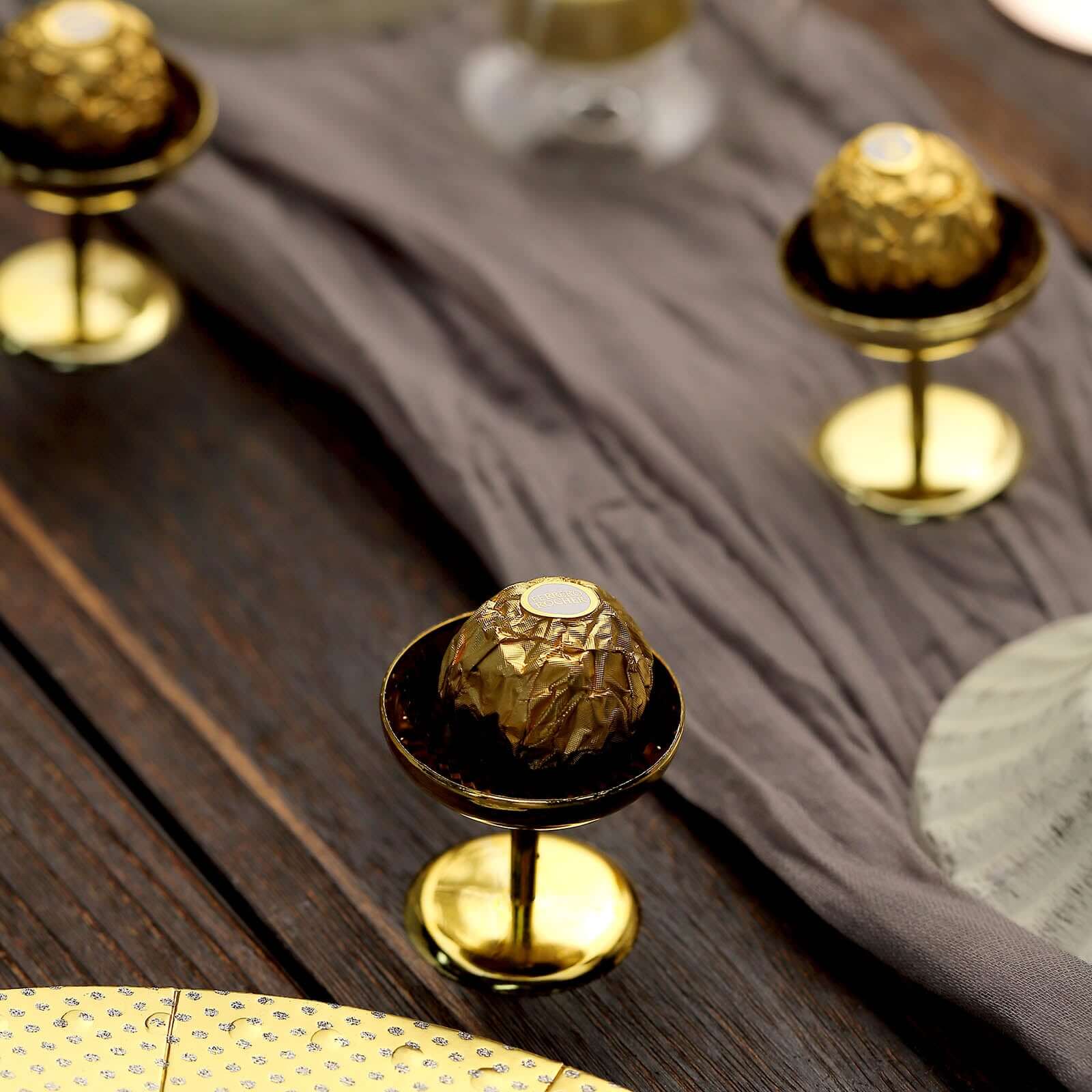 12-Pack Gold Plastic Dessert Cups - Ideal for Treats