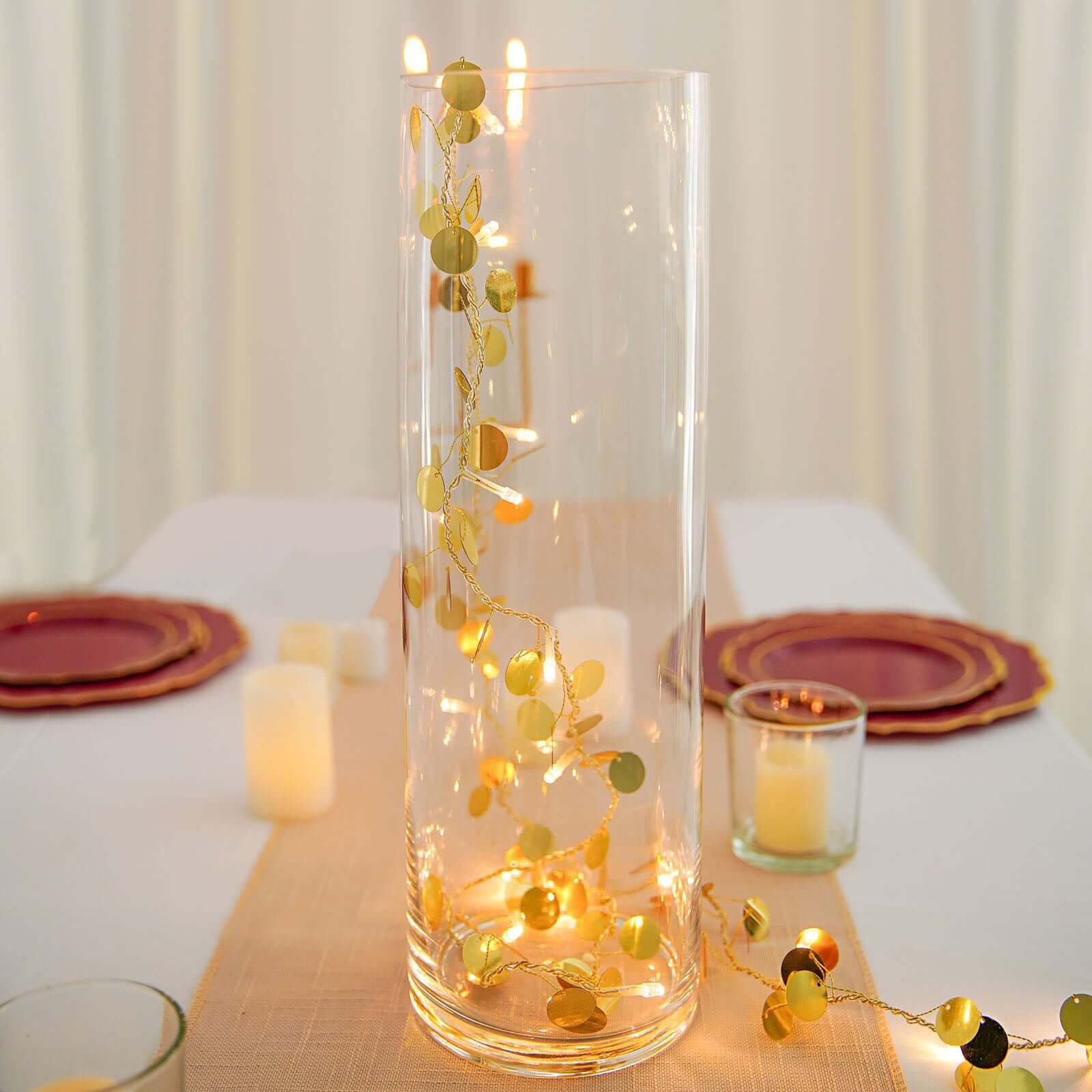 Amazing 6-Pack Clear Glass Cylinder Flower Vases - Ideal Stylish Centerpieces for Weddings