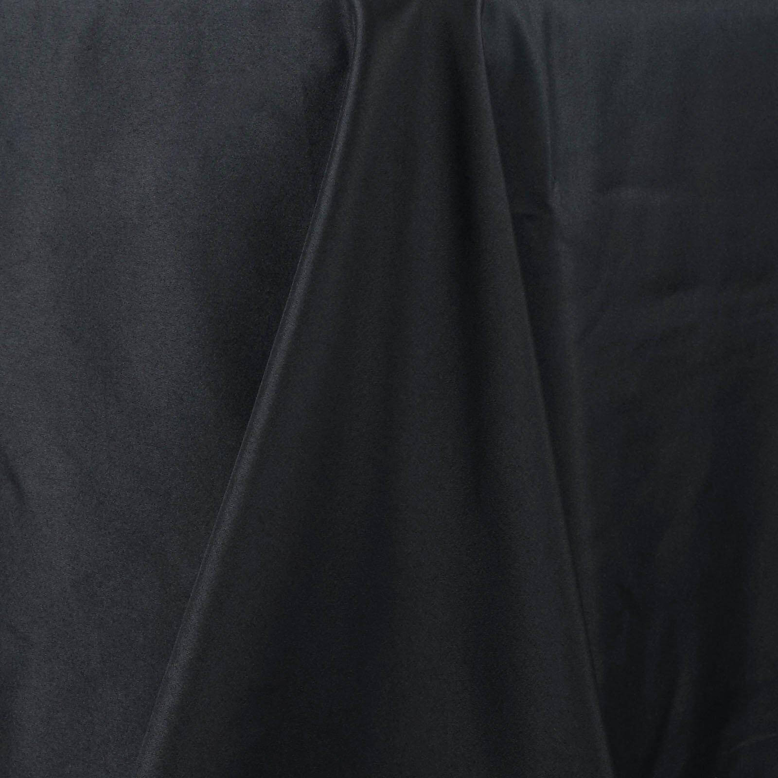 Luxury Seamless 220GSM Stain-Resistant Black Premium Polyester Rectangle Tablecloth for Special Events