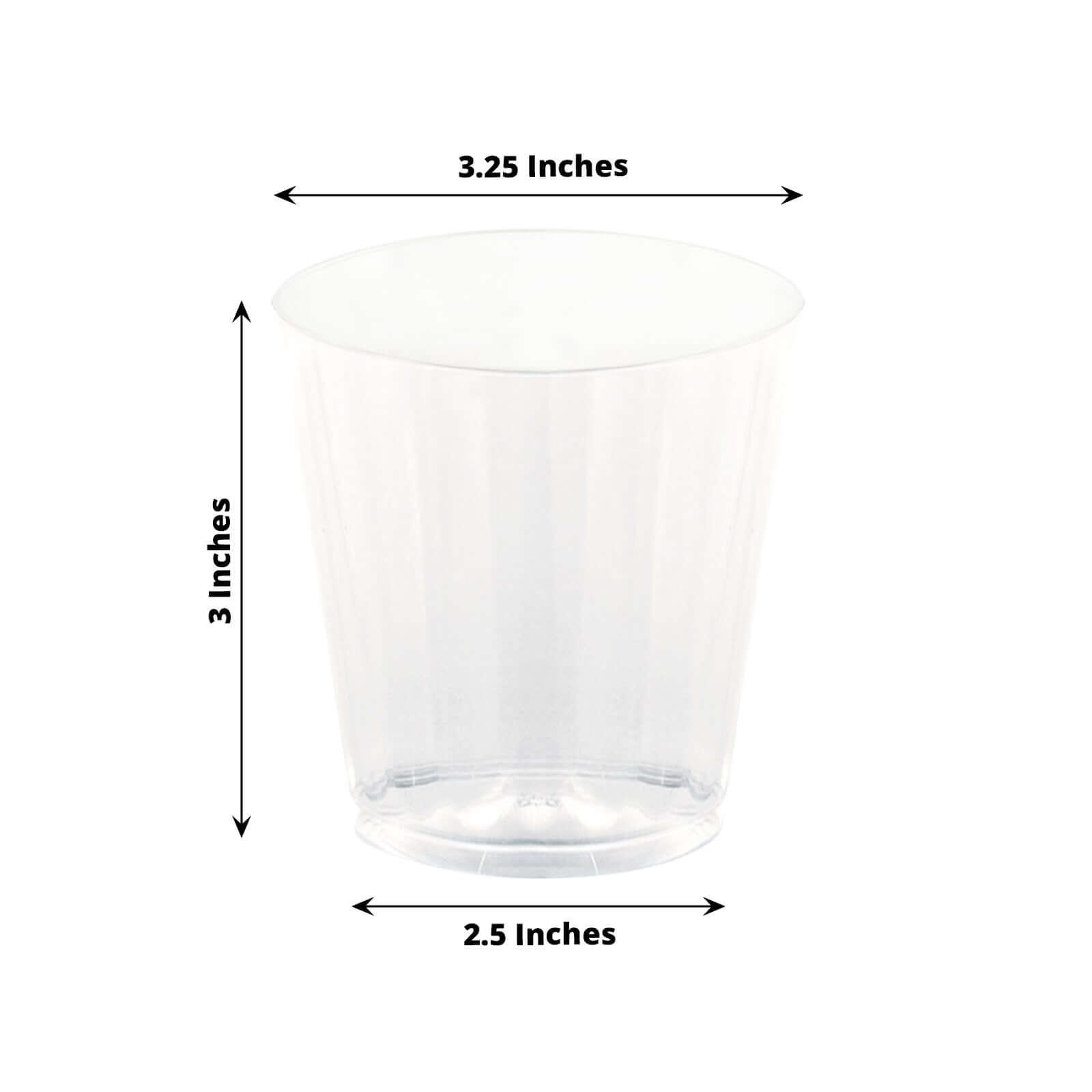 25-Pack 9oz Durable Disposable Plastic Party Cups - Crystal Clear with Rounded Rim