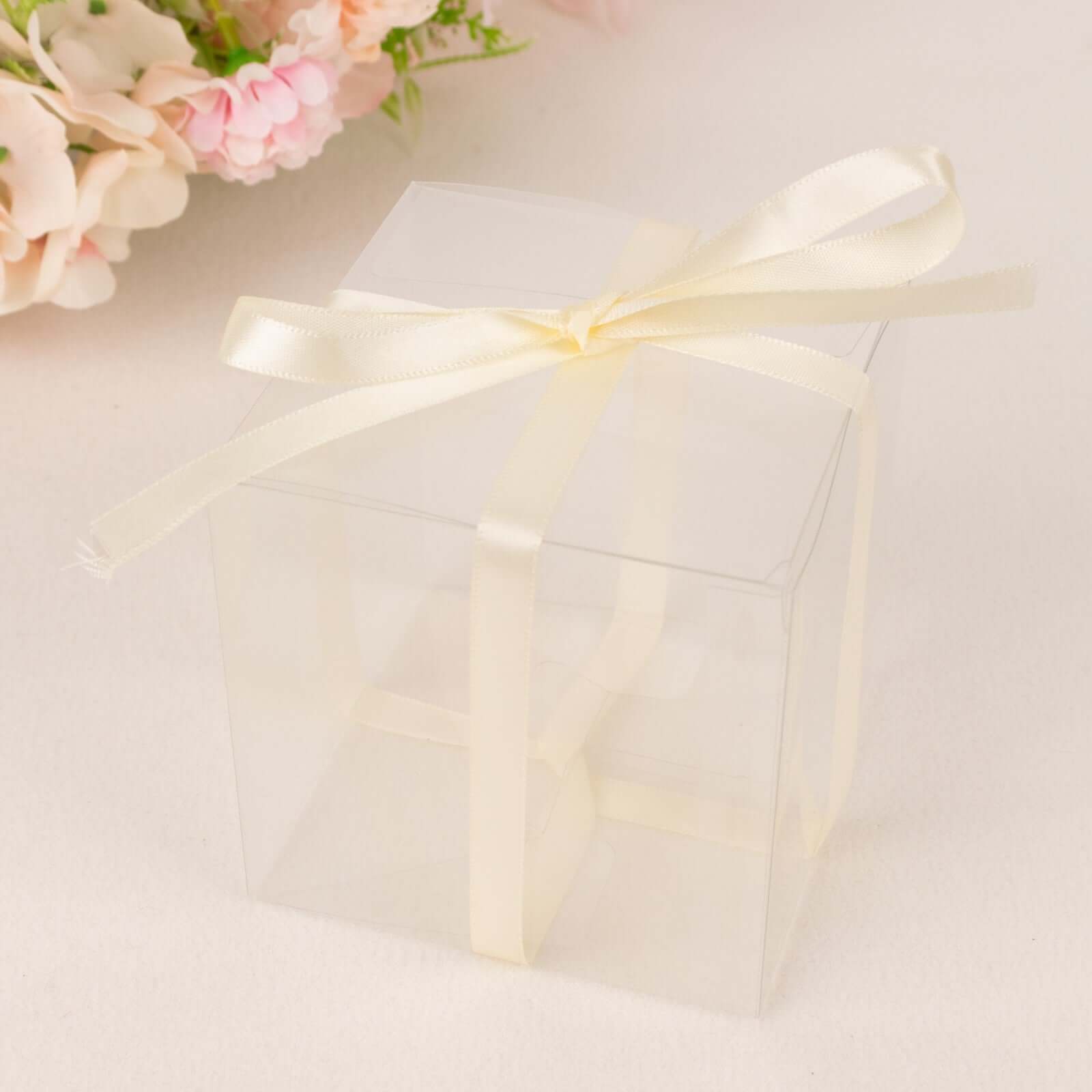 100 Yards of 3/8 Ivory Single-Sided Decorative Satin Ribbon