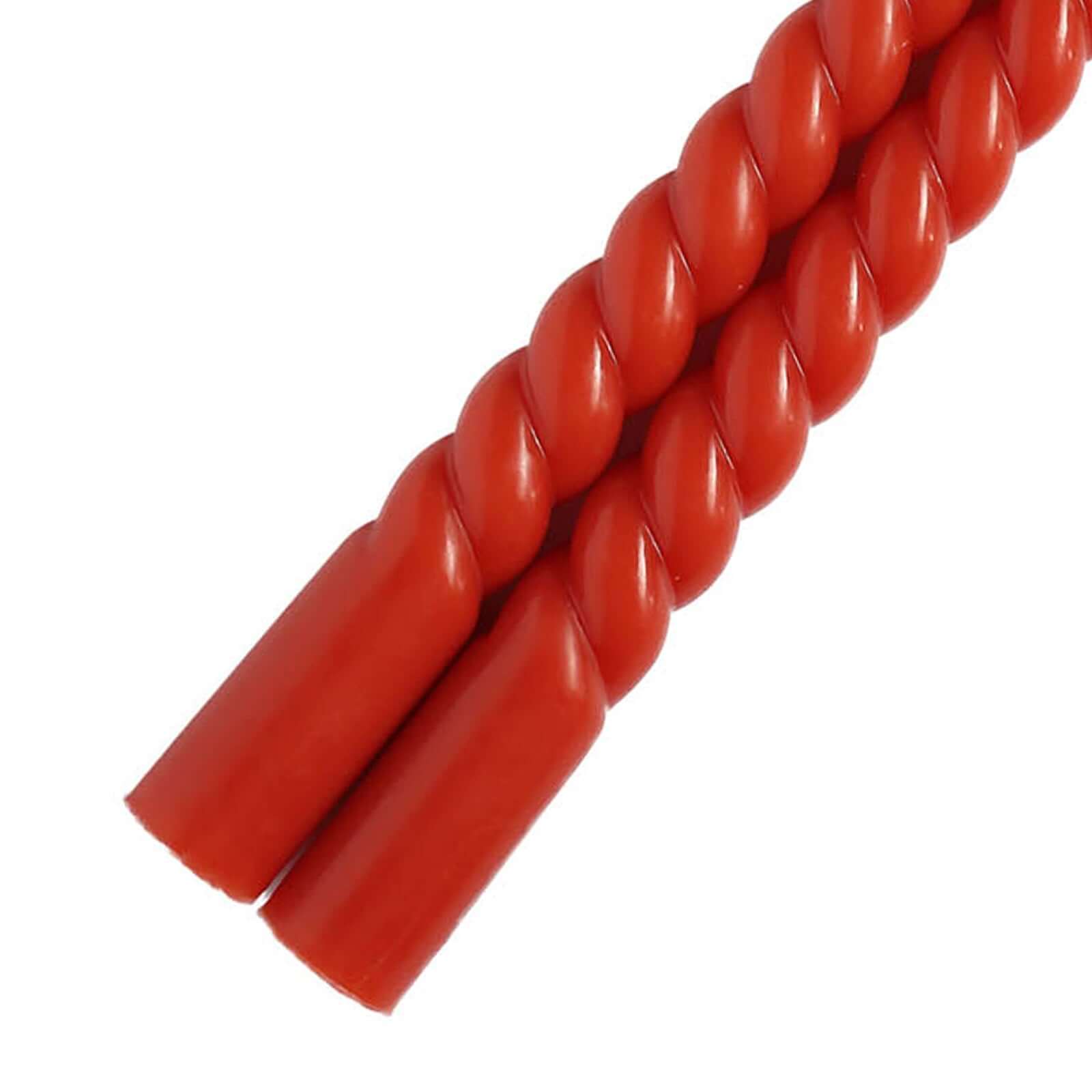 Premium 12-Pack Unscented Terracotta (Rust) Spiral Taper Dinner Candles, 11.25