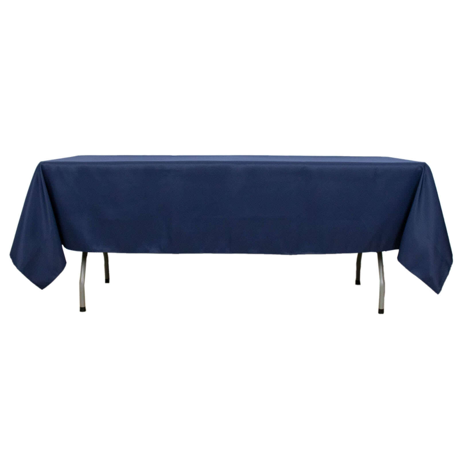 Exclusive Navy Blue 60x102 Rectangle Polyester Tablecloth - 220GSM Durable & Wrinkle-Free
