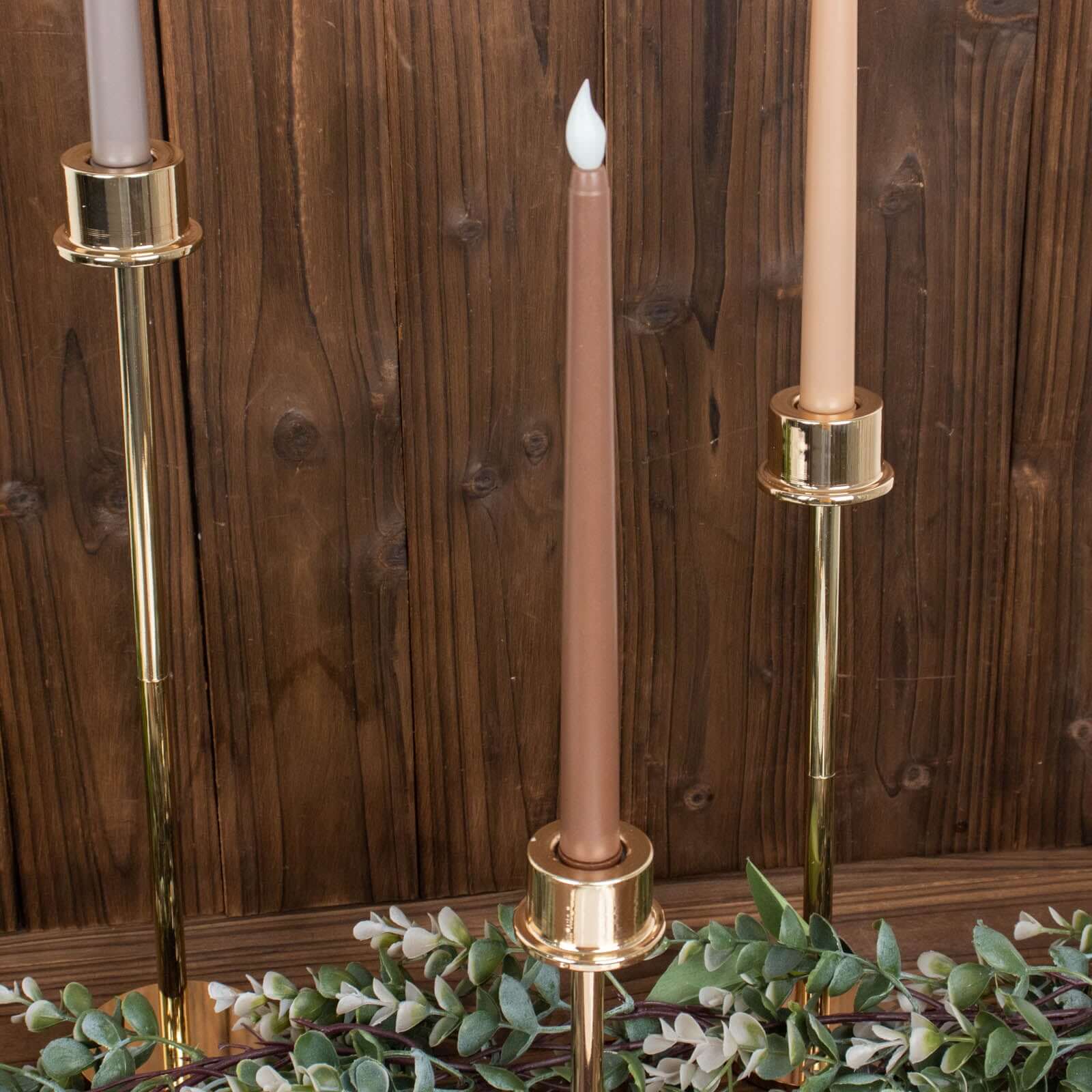 Hot Deal! 3-Pack Flameless LED Taper Candles with Warm Flickering Light, 11 Inches