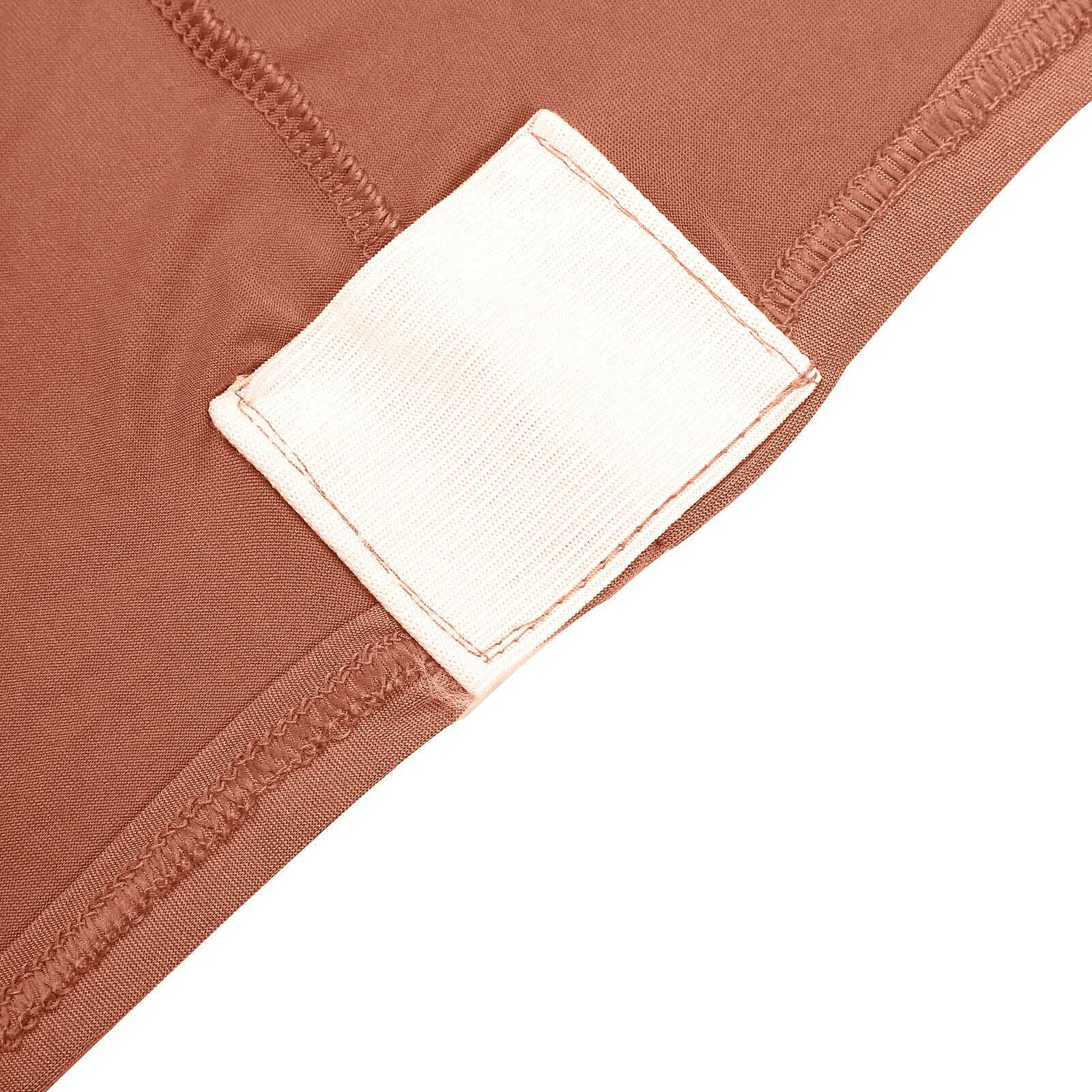 Hot Sale! Durable Form-Fitting Terracotta (Rust) Spandex Stretch Table Cover for 8ft Rectangular Tables