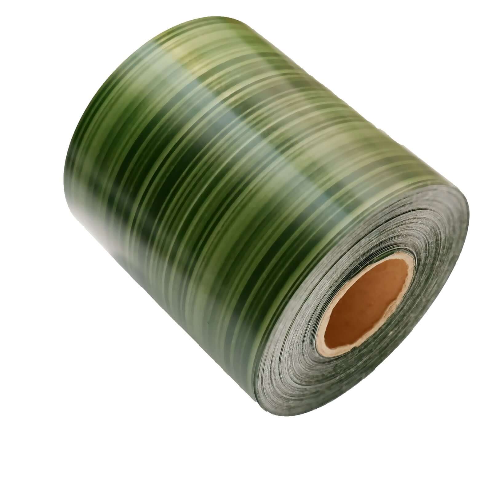 50-Yard 4" Green Ti Leaf Waterproof Satin Ribbon - Ideal for DIY Bouquet Crafts