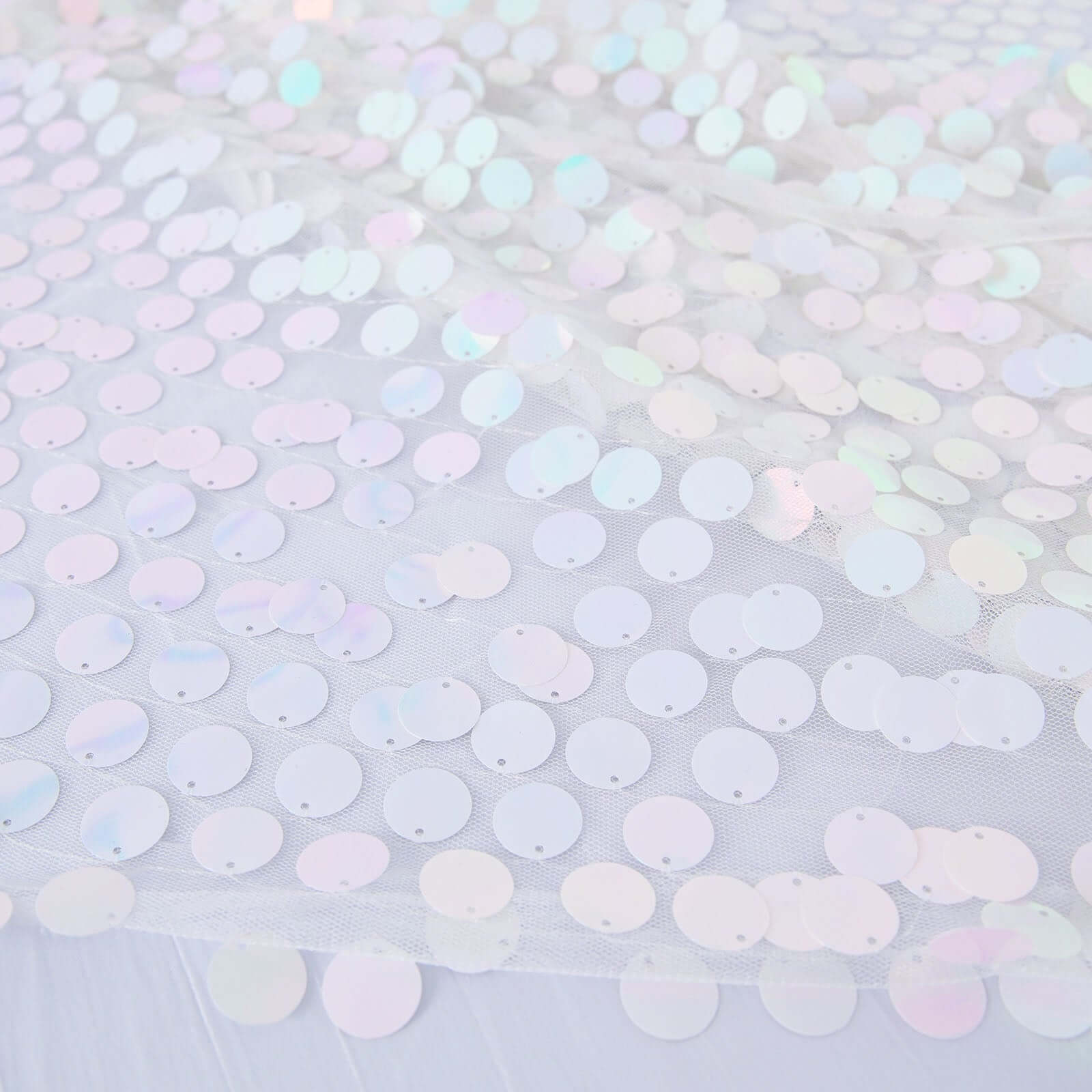 Hot Sale! Iridescent Blue Sequin Rectangle Tablecloth 90x156 for Various Events