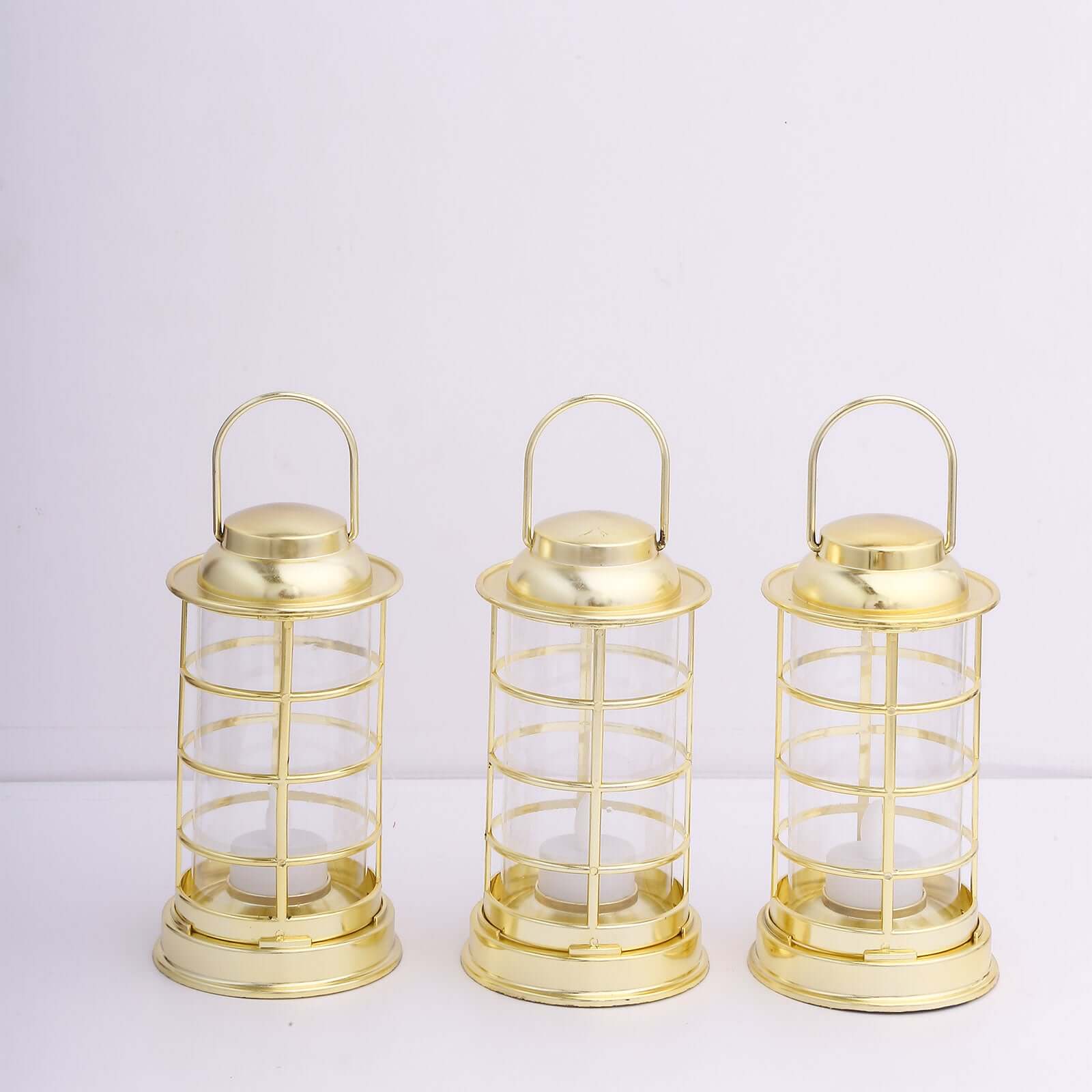 Hot Deal! 3-Pack Gold LED Tealight Battery-Operated Mini Lantern Lamps
